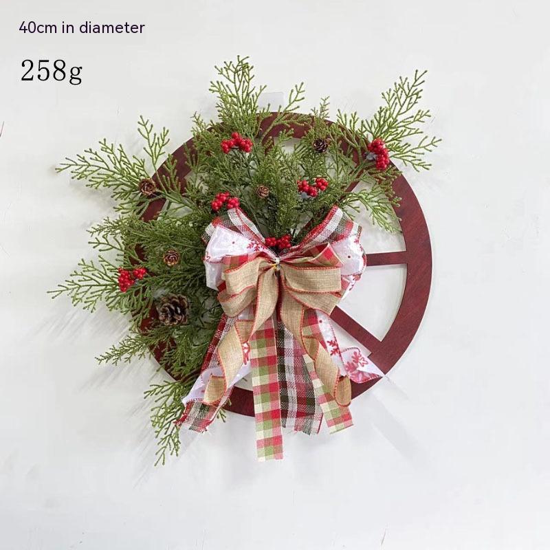 Country Christmas Wooden Wheel