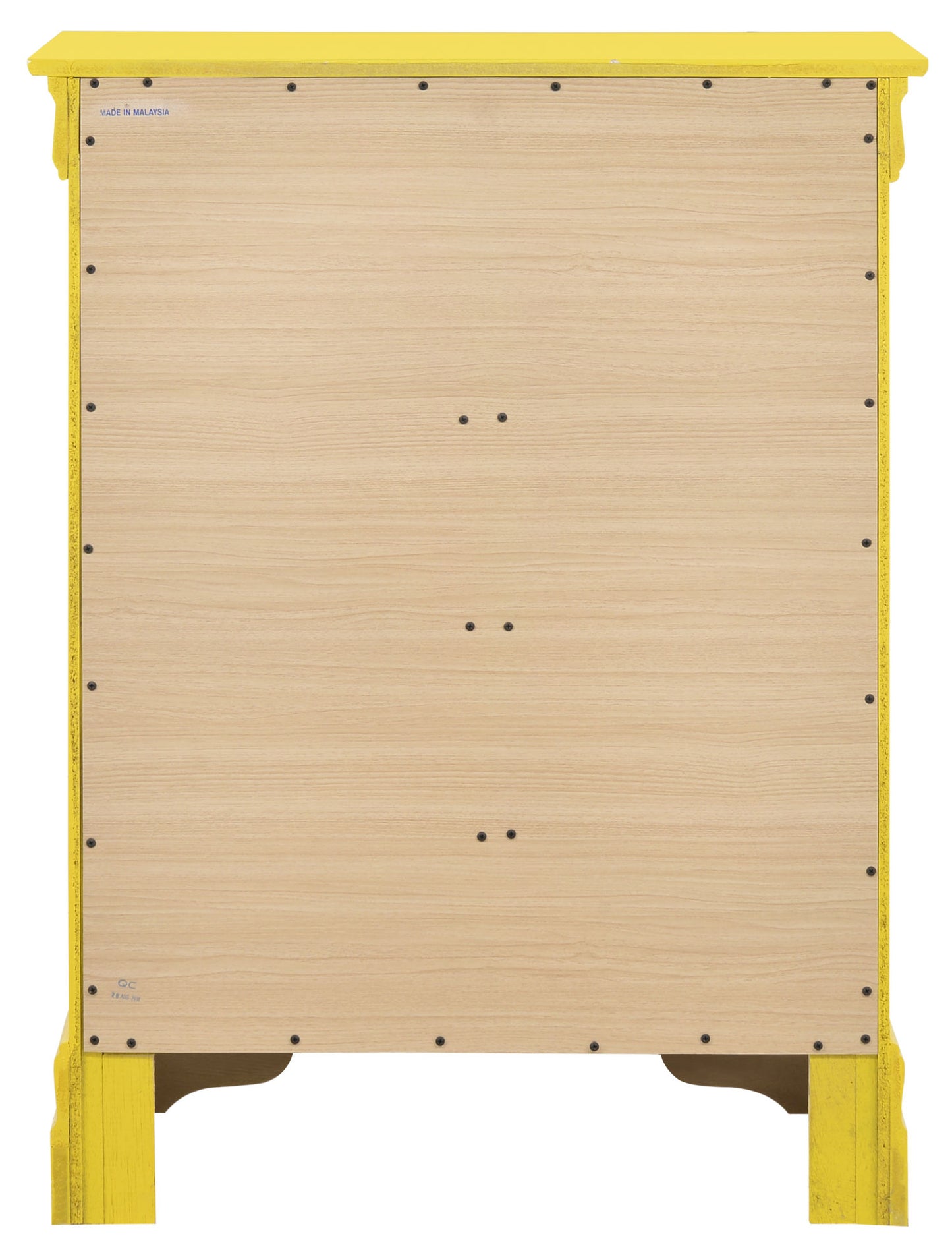 Louis Philippe 4 Drawer Chest in Yellow