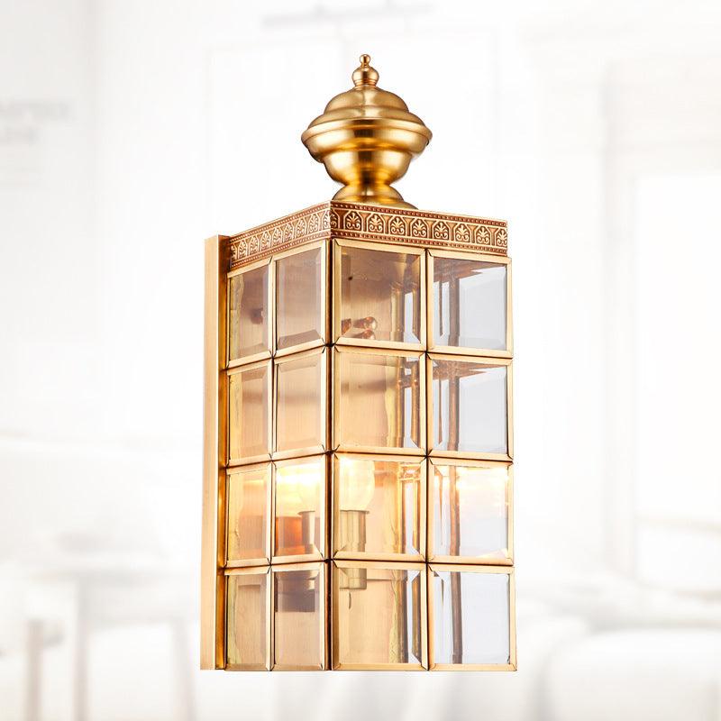 New Savannah Glass and Copper Led Wall Light - Divine Heart L.A.
