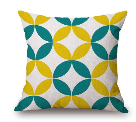Summer Leaves Geometric Cushion Cover Collection - Divine Heart L.A.