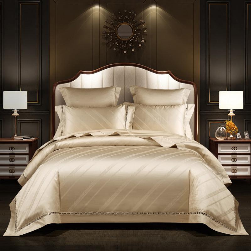 140 Long-staple Cotton Luxury Four-Piece Jacquard Bedding - Divine Heart L.A.