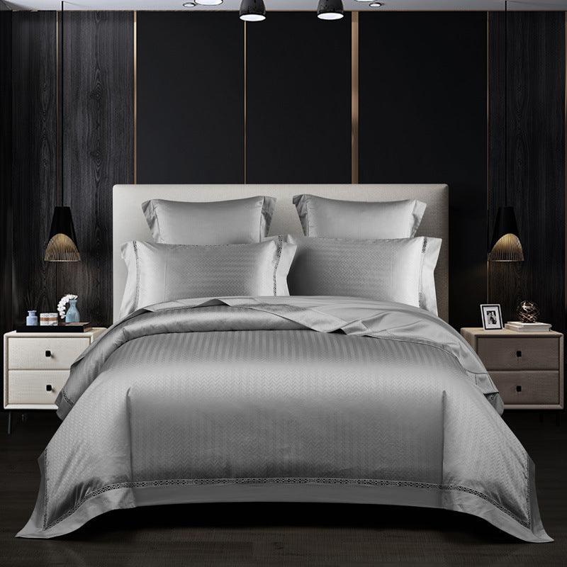 140 Long-staple Cotton Luxury Four-Piece Jacquard Bedding - Divine Heart L.A.