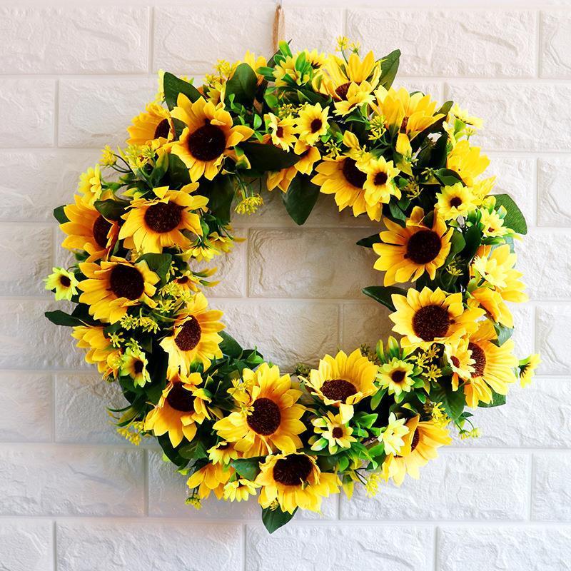 Happy Sunflower Wreath