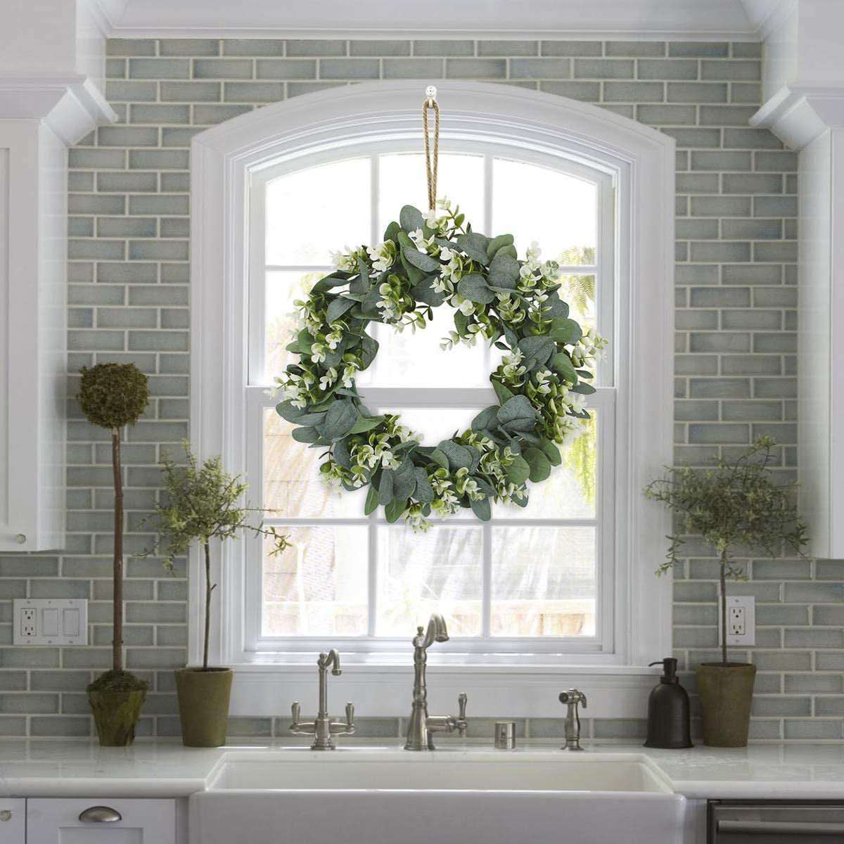 Harmony in Peace Faux Eucalyptus Wreath