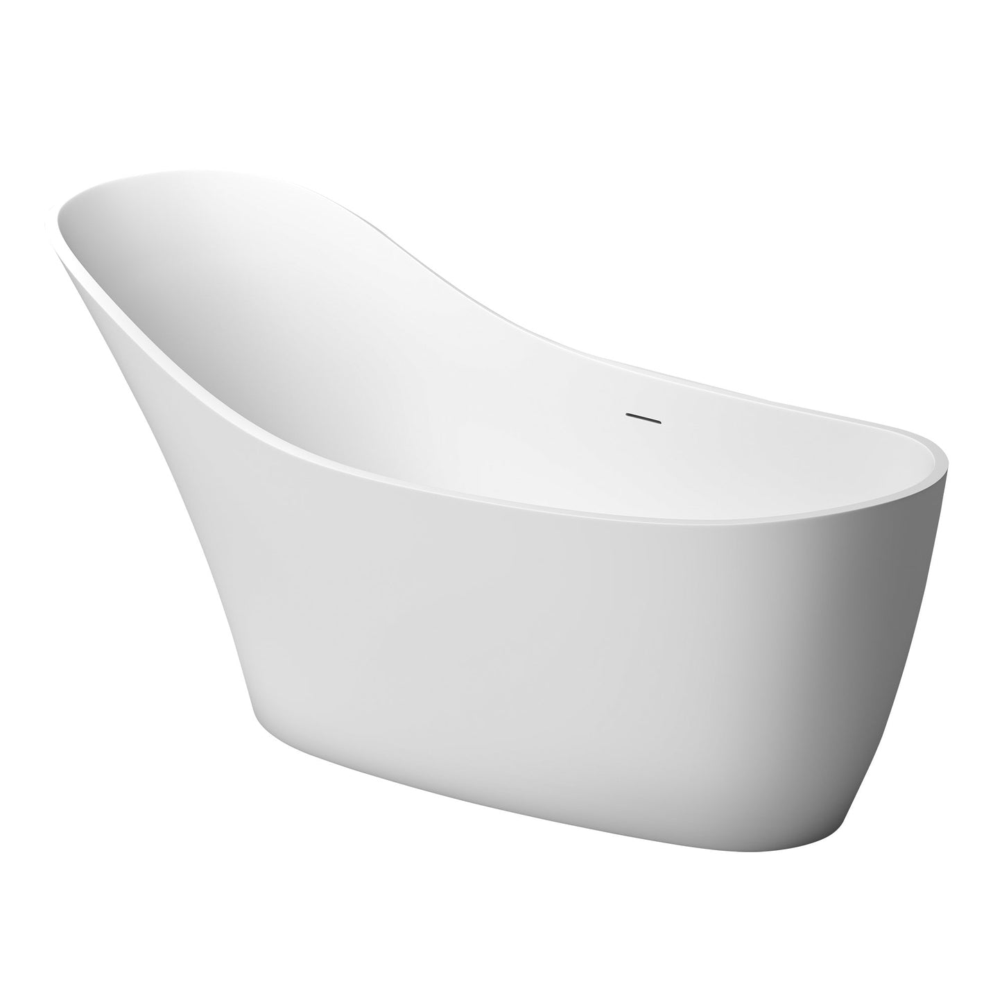 1700mm Solid Surface Bathtub Matte White Color - Divine Heart L.A.