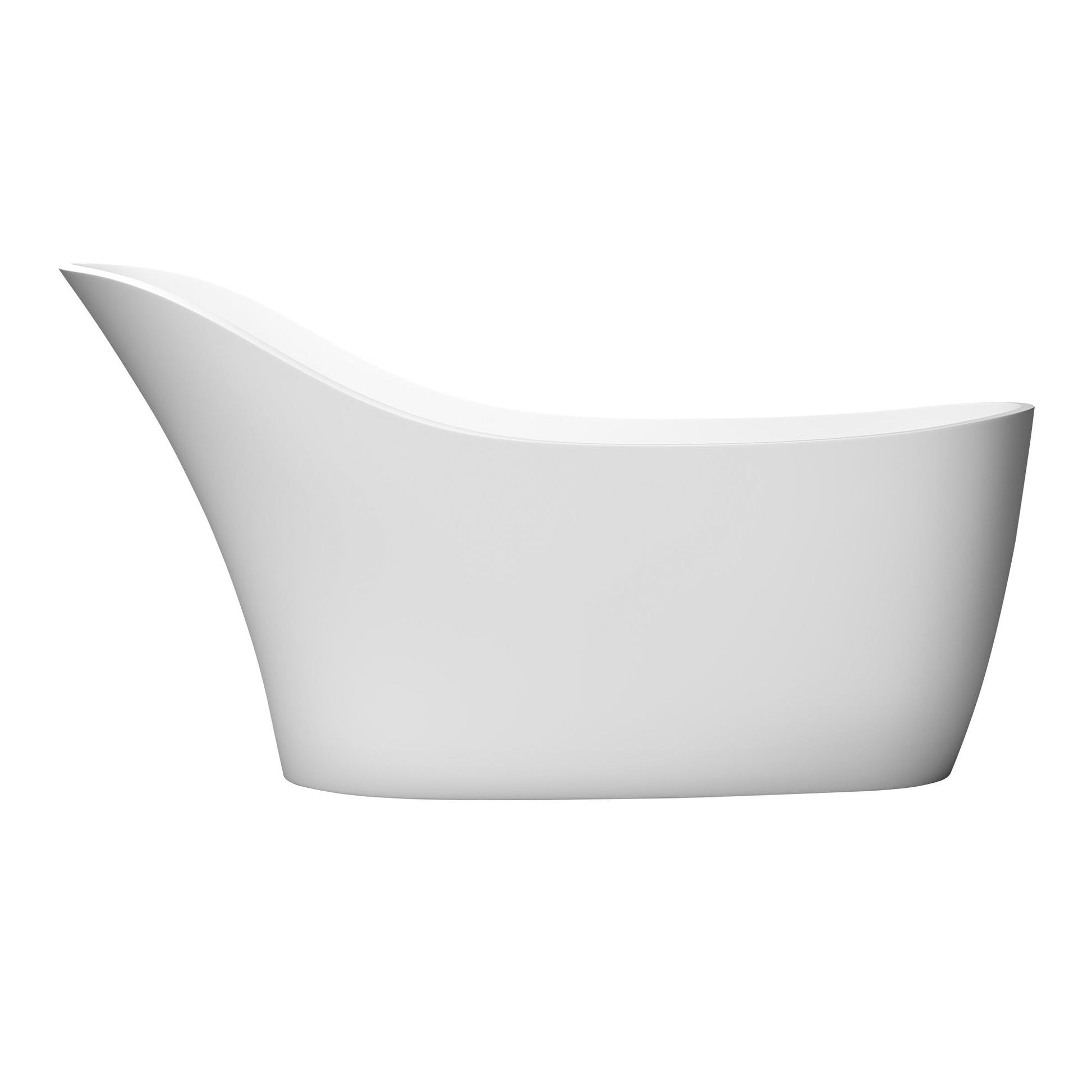 1700mm Solid Surface Bathtub Matte White Color - Divine Heart L.A.