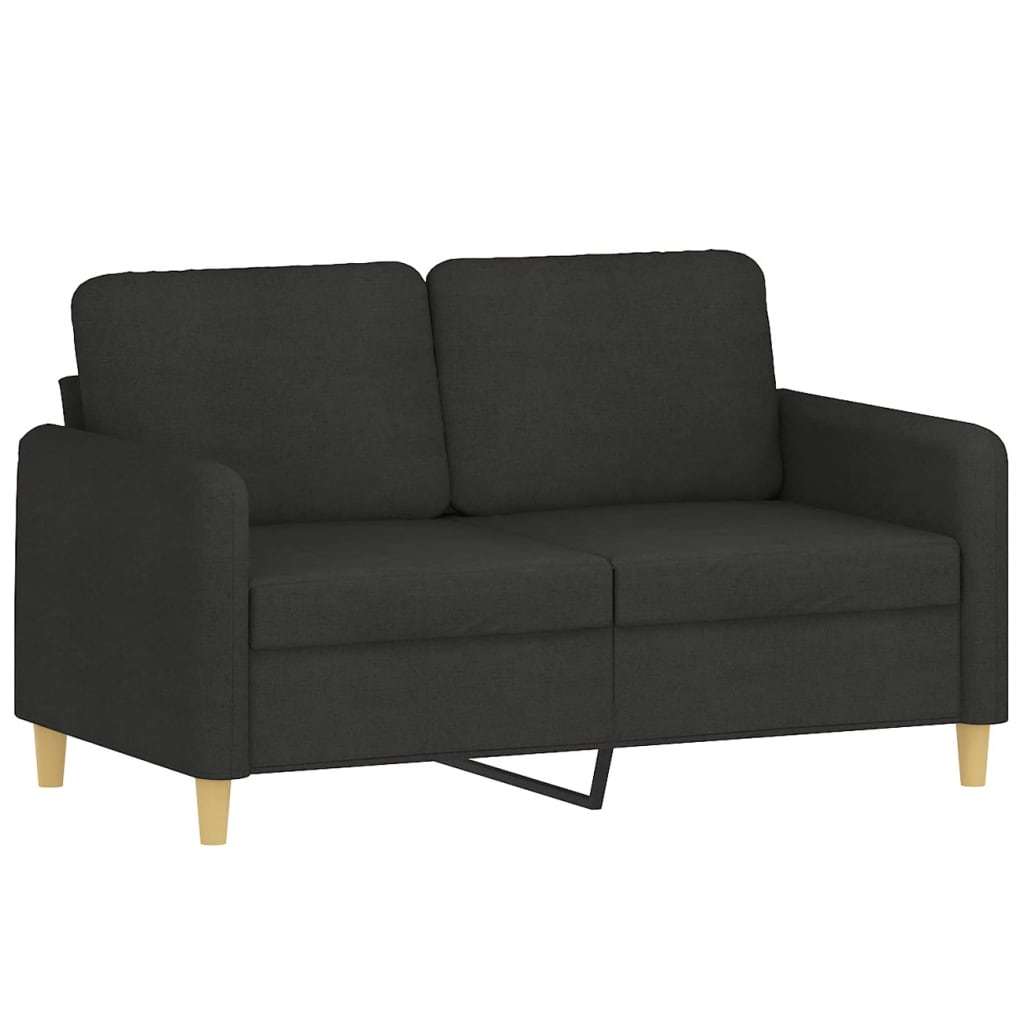 2 Piece Sofa Set with Cushions Black Fabric - Divine Heart L.A.