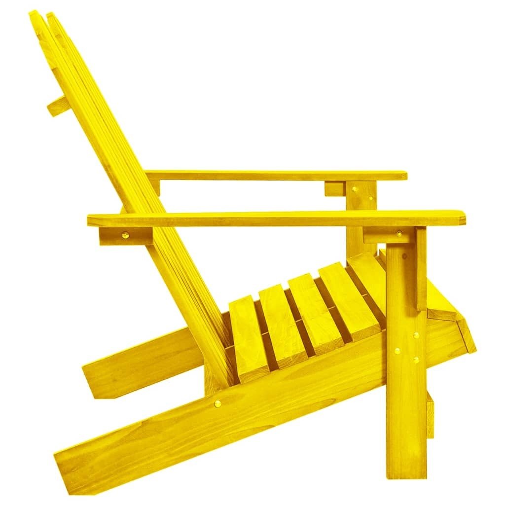 2-Seater Patio Adirondack Chair Solid Wood Fir Yellow - Divine Heart L.A.