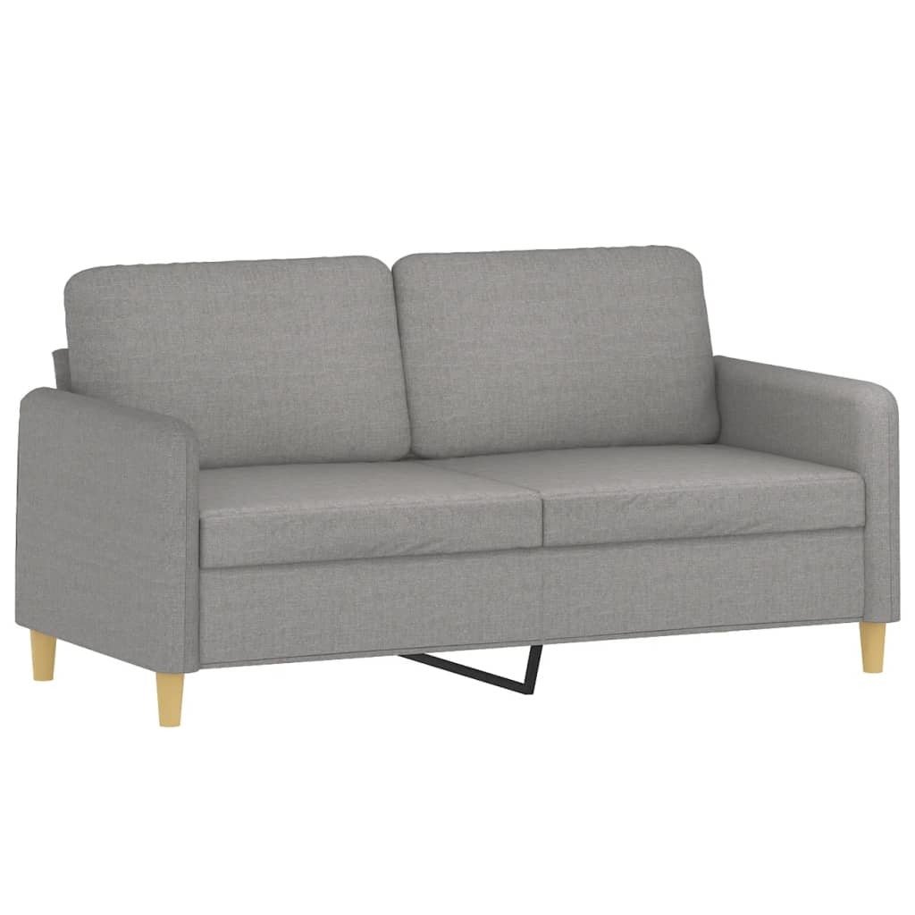 2-Seater Sofa with Pillows & Cushions Light Gray - Divine Heart L.A.