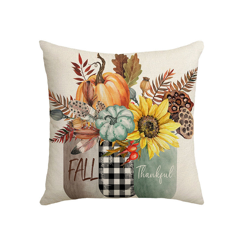 Fall Pumpkin Home Sweet Home Throw Pillow Cover Collection 18 X 18 In