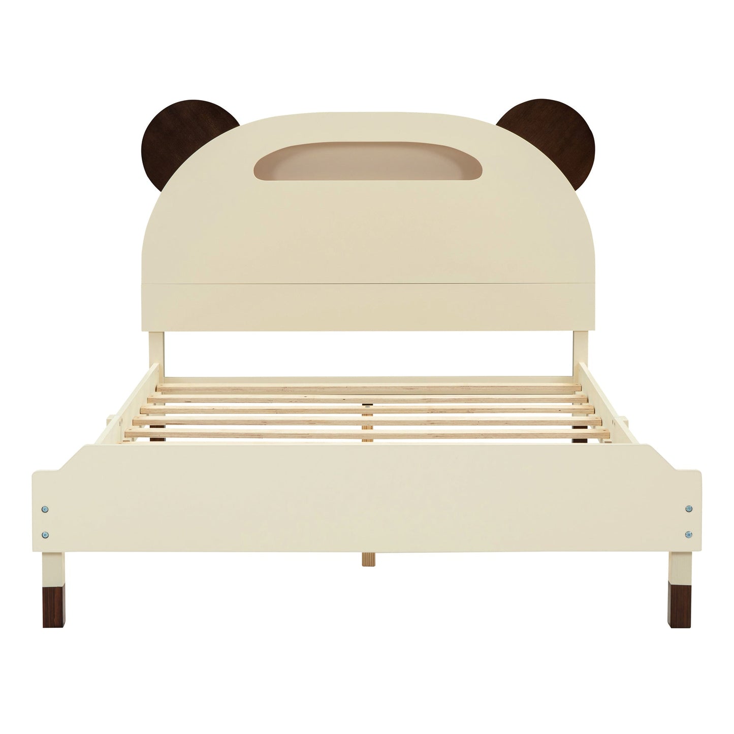 3 Pc Bear-Shaped Full Platform Bed with Nightstand and Storage - Divine Heart L.A.