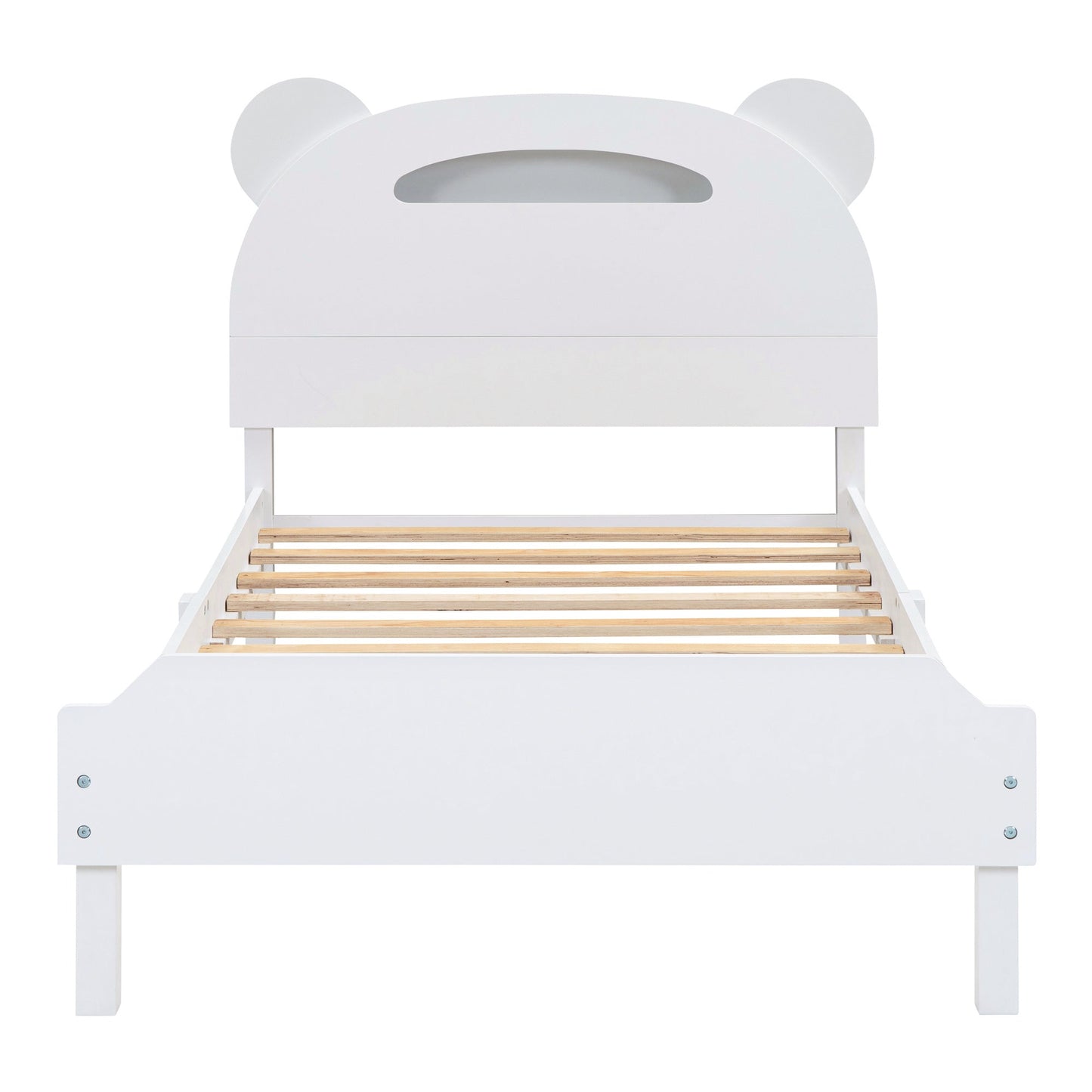 3 Pc. Bear-Shaped Twin Platform Bed with Nightstand and Dresser - Divine Heart L.A.