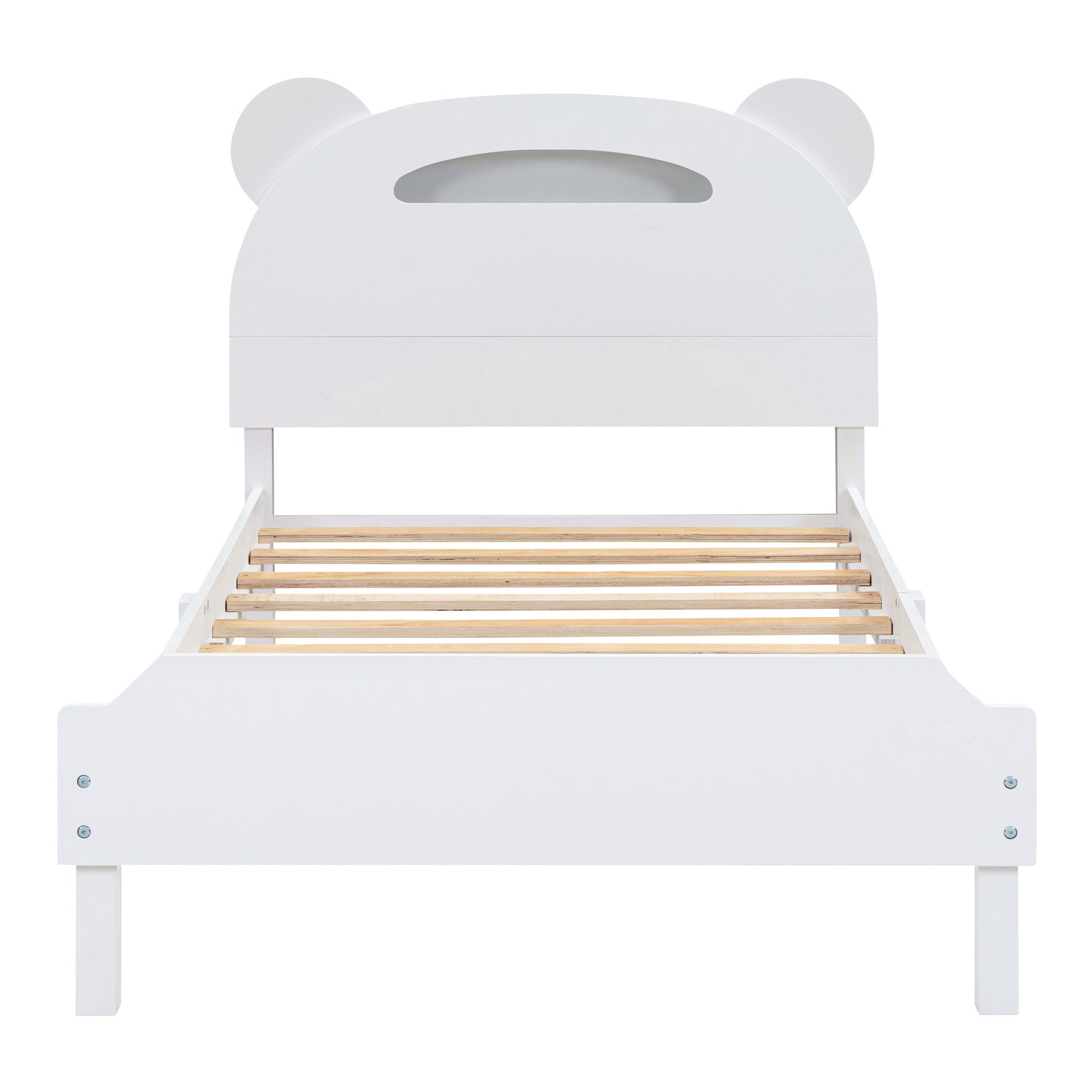 3 Pc. Bear-Shaped Twin Platform Bed with Nightstand and Dresser - Divine Heart L.A.