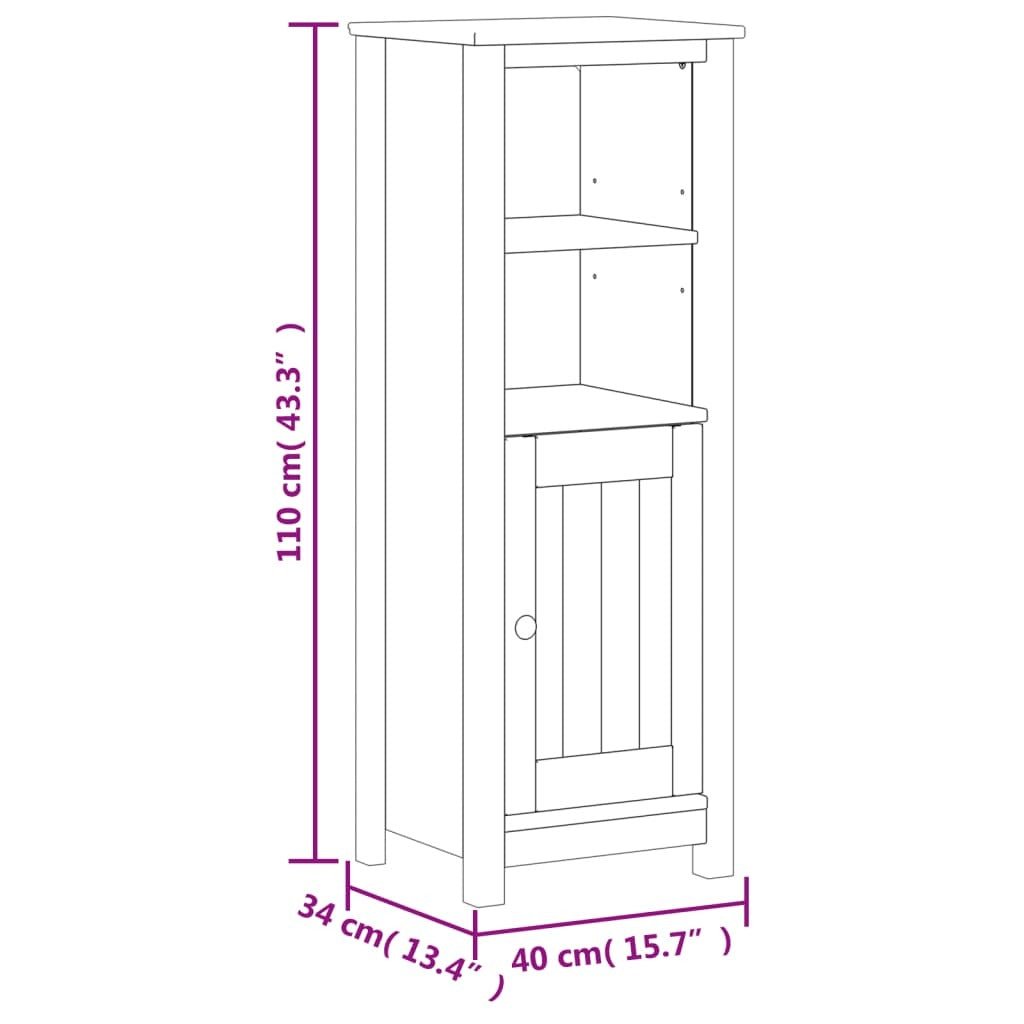 3 Piece Bathroom Furniture Set BERG White Solid Wood Pine - Divine Heart L.A.