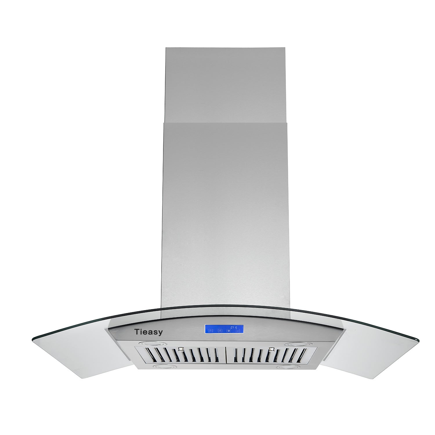 36 inch Stainless Steel Island Mount Range Hood 900CFM Tempered Glass w/LED Lights - Divine Heart L.A.