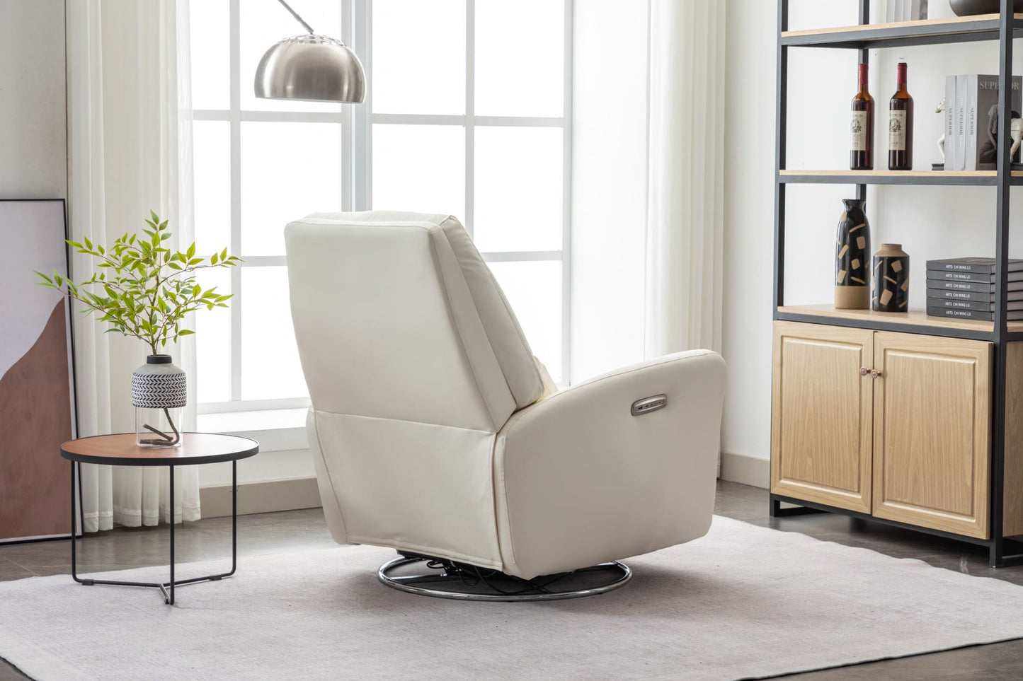 4 Modes Of Intelligent Voice Control,Atmosphere Lamp,Bluetooth Music Player,USB Ports,Back And Forth Swing, 270 Degree Swivel Power Recliner - Divine Heart L.A.