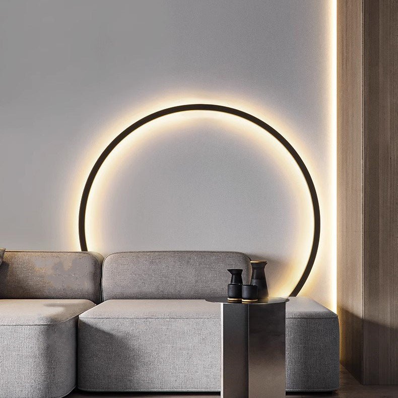 47" Minimalist Circle Wall Light - Divine Heart L.A.