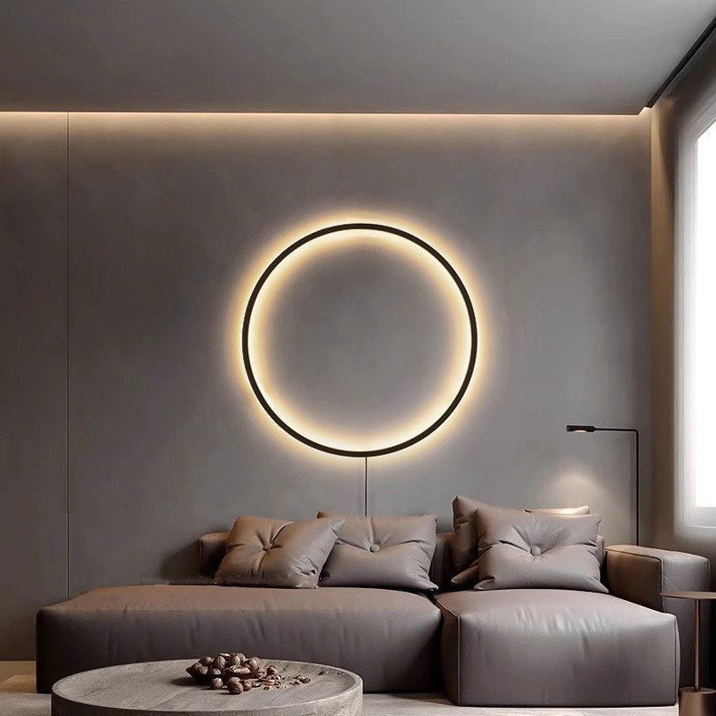 47" Minimalist Circle Wall Light - Divine Heart L.A.