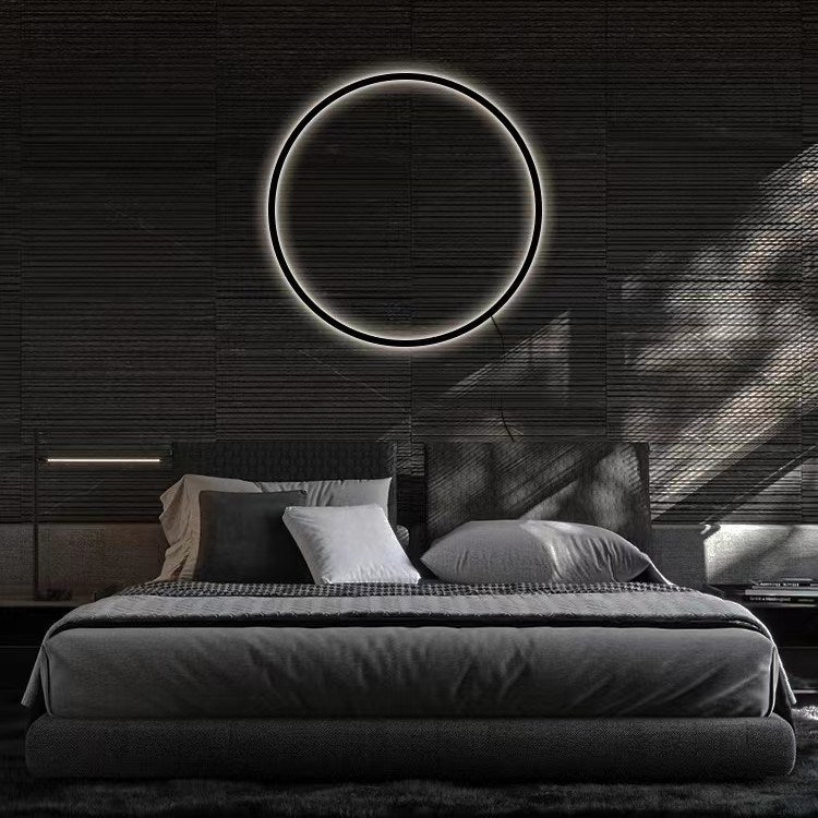 47" Minimalist Circle Wall Light - Divine Heart L.A.