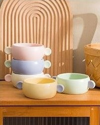 Pastel Binaural Wave Ceramic Ovenware Collection