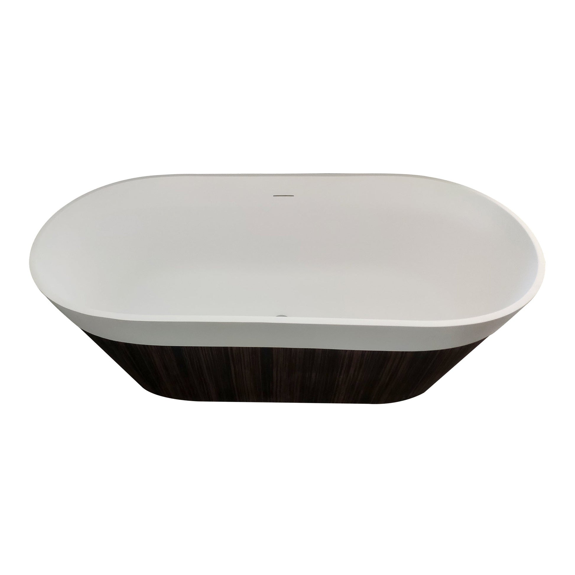 63"Wood grain solid surface bathtub for bathroom - Divine Heart L.A.