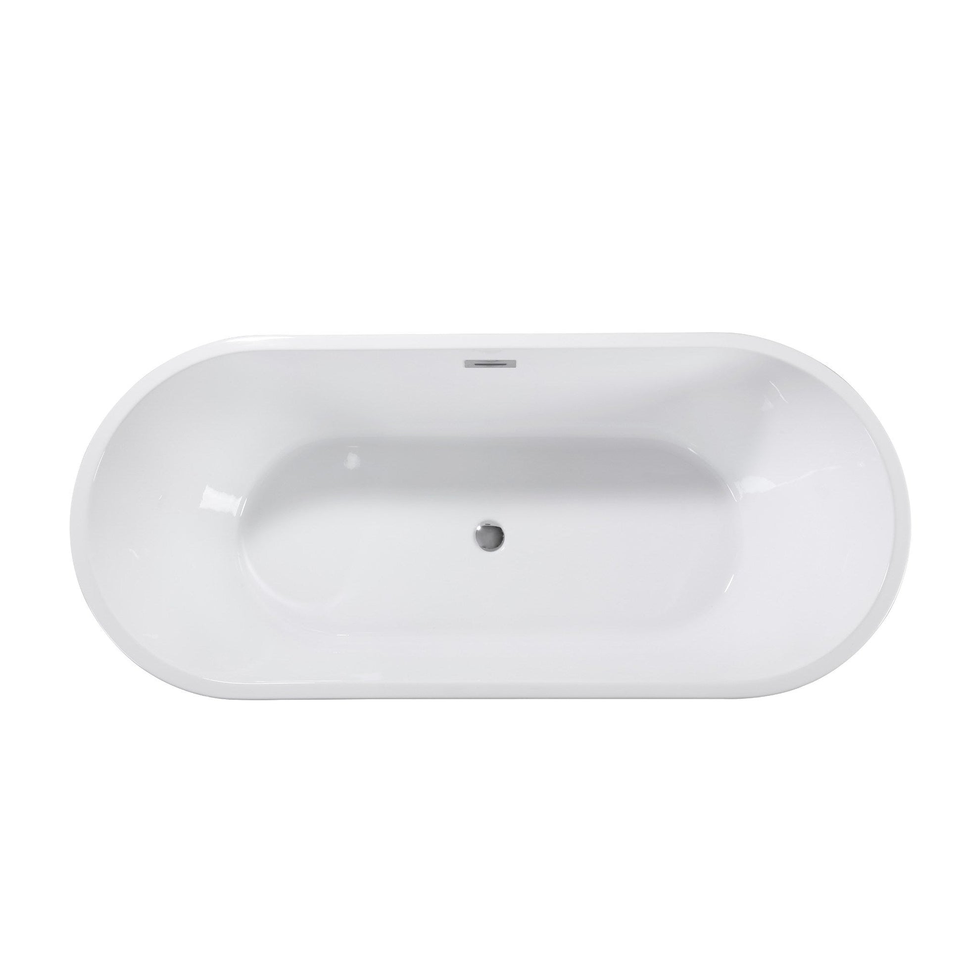 67" Acrylic Freestanding Bathtub with Unique Pleated Design: Spacious Oval Shape, Gloss Black Finish, Chrome Overflow & Pop - Up Drain - Divine Heart L.A.