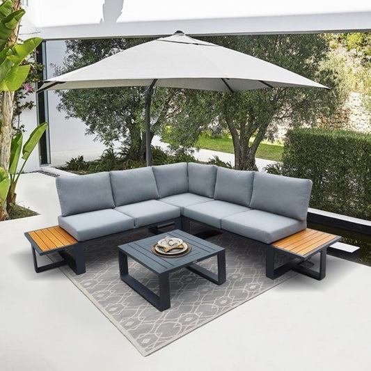 8 Pc Patio Sectional with Coffee Table - Divine Heart L.A.