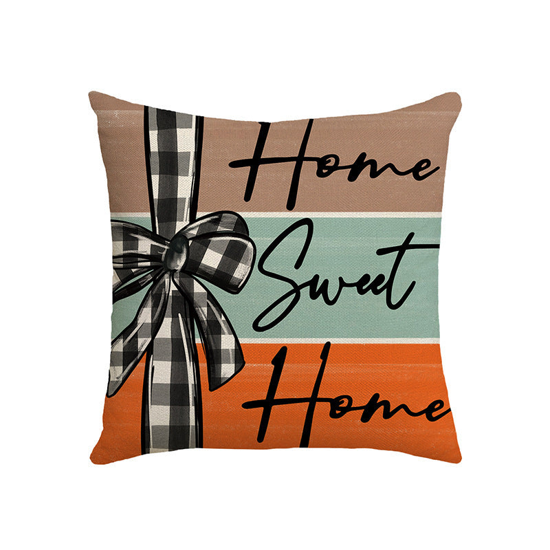Fall Pumpkin Home Sweet Home Throw Pillow Cover Collection 18 X 18 In