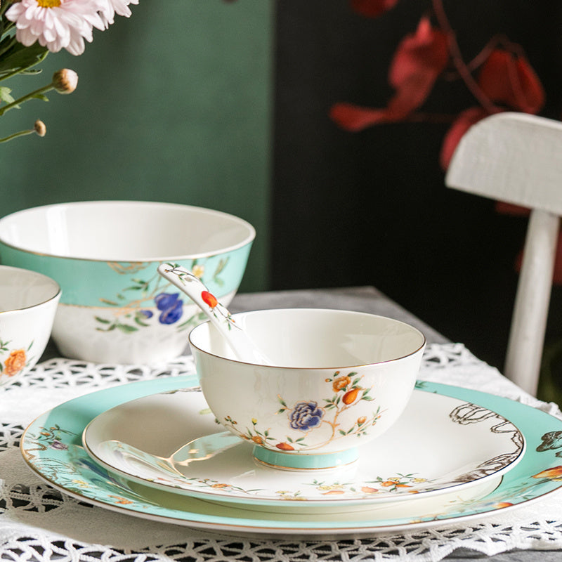 Floral Fantasy Bone China Serveware Collection