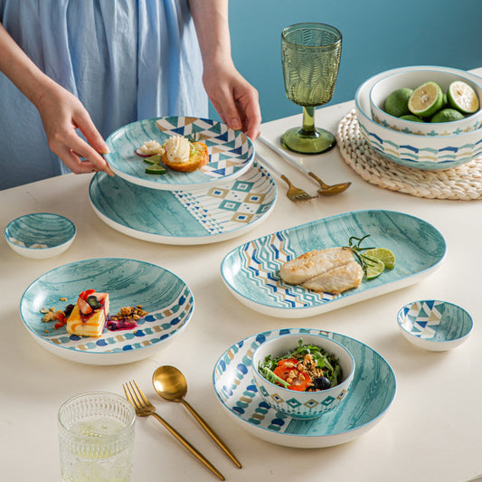 Blue Isla Ceramic Tableware Collection