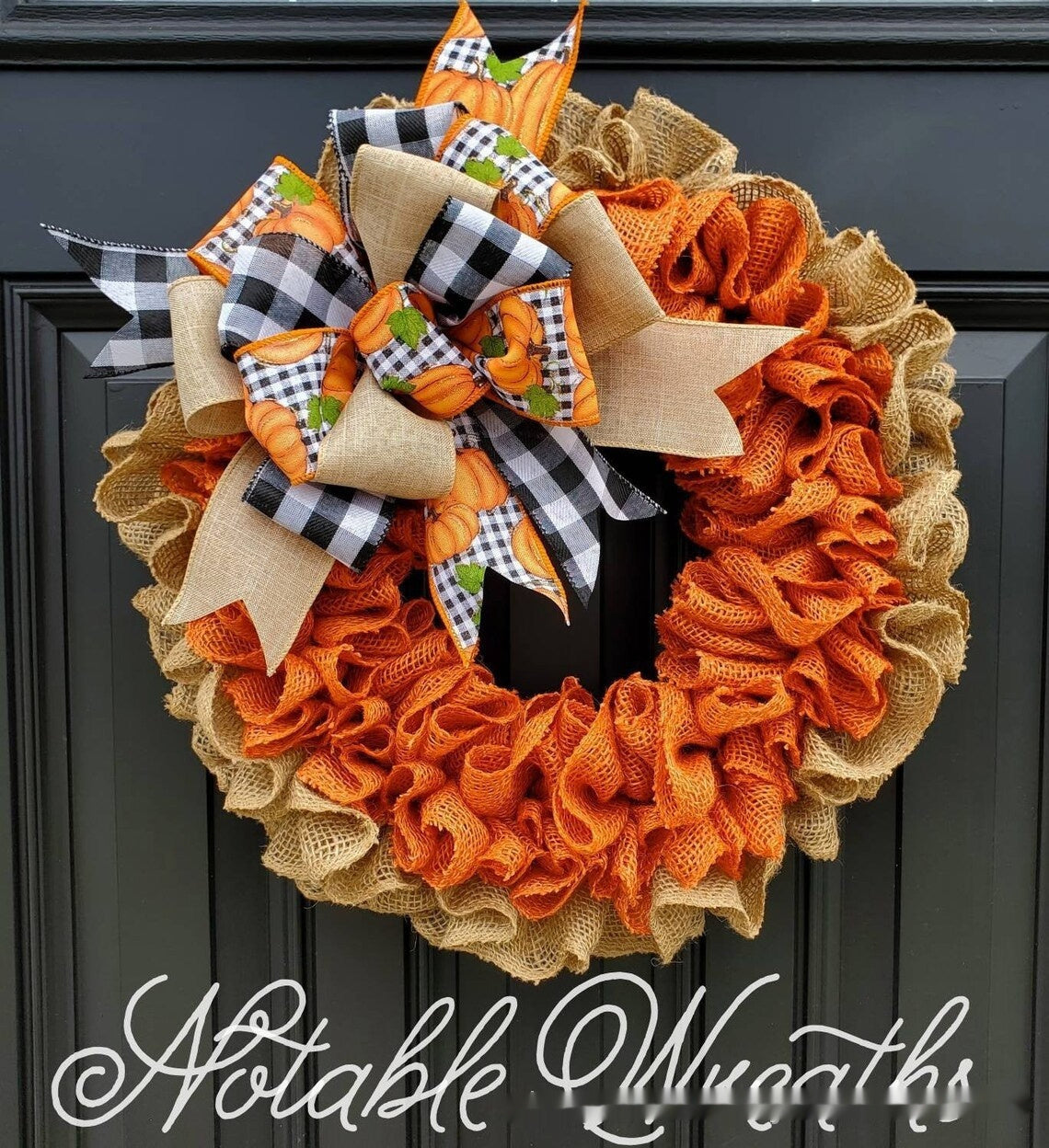 Hello Autumn Linen Wreath