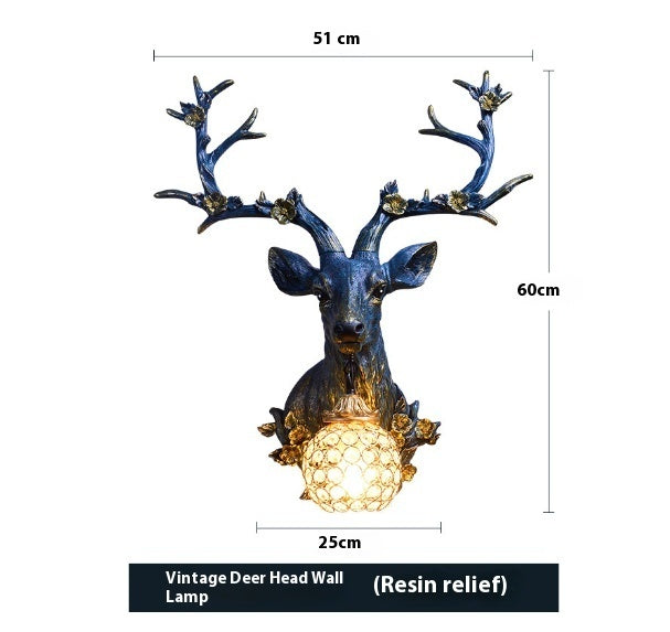 Young Buck with Antlers Wall Lamp