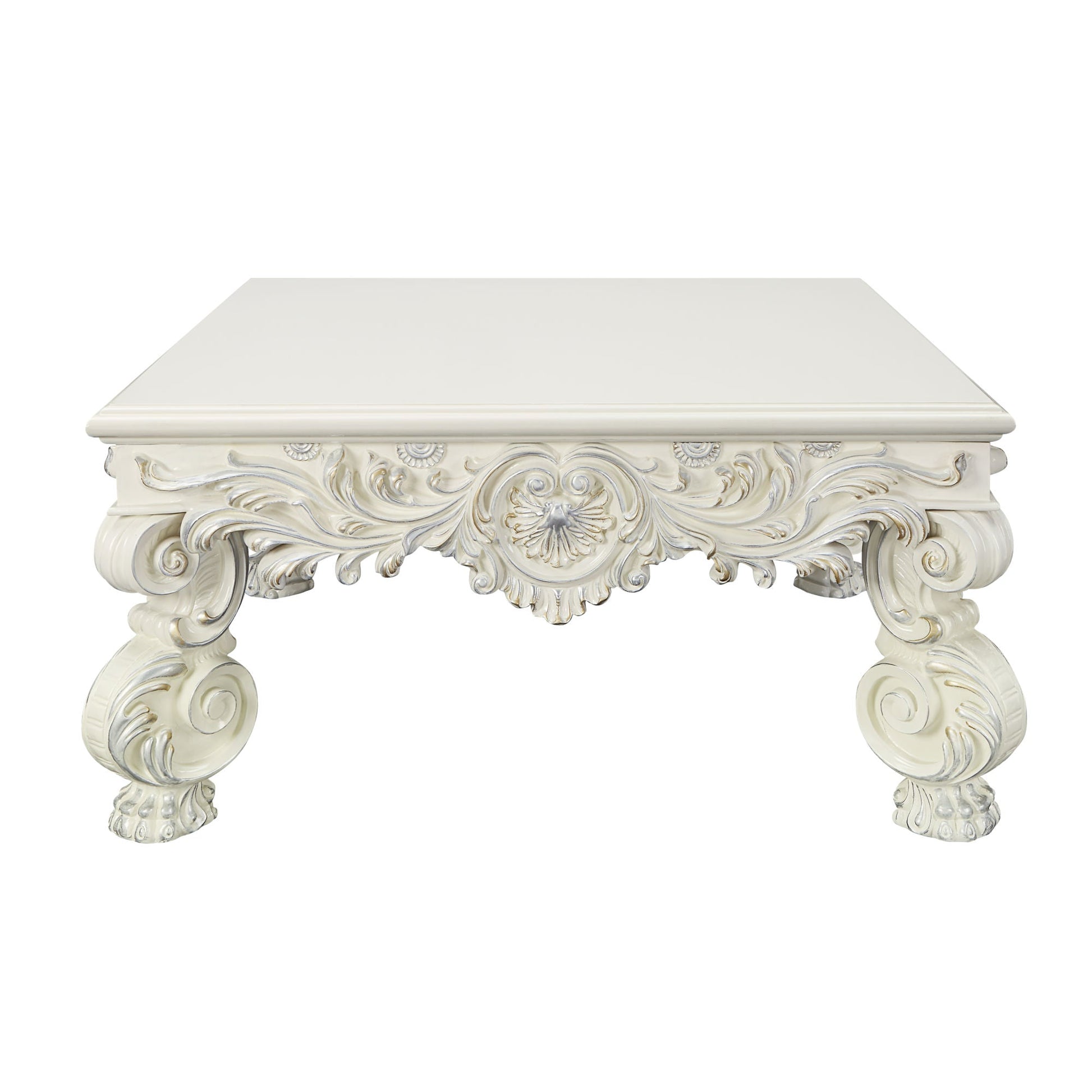 ACME Adara COFFEE TABLE Antique White Finish LV01217 - Divine Heart L.A.