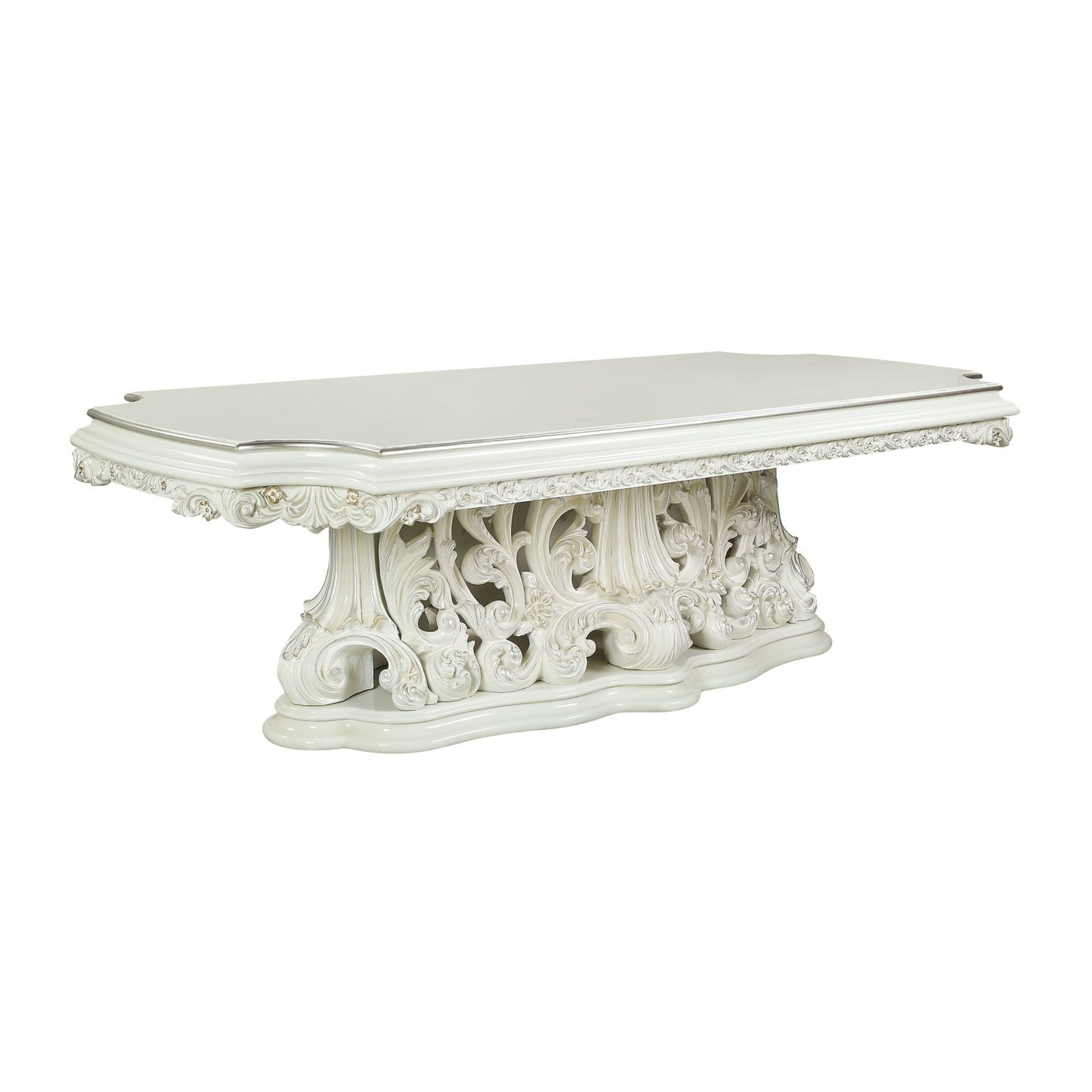 ACME Adara DINING TABLE Antique White Finish DN01229 - Divine Heart L.A.