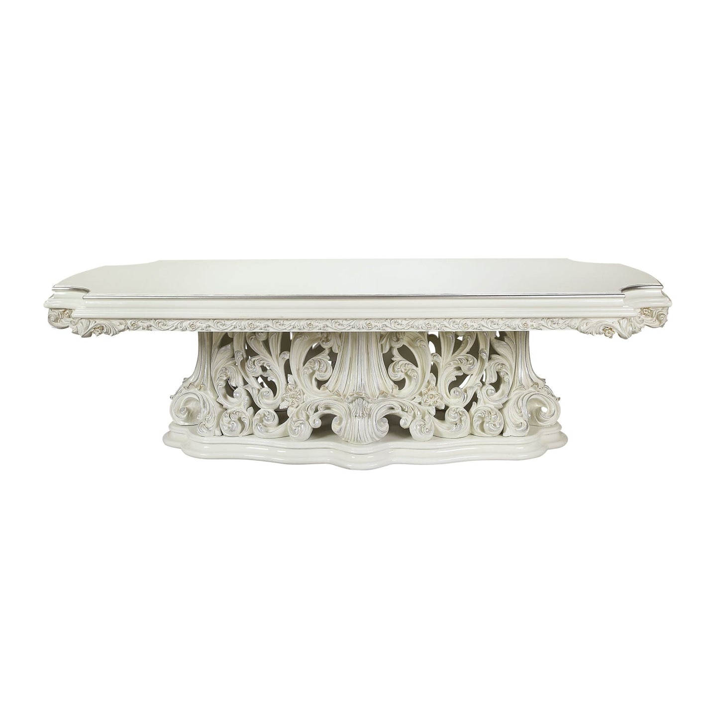 ACME Adara DINING TABLE Antique White Finish DN01229 - Divine Heart L.A.