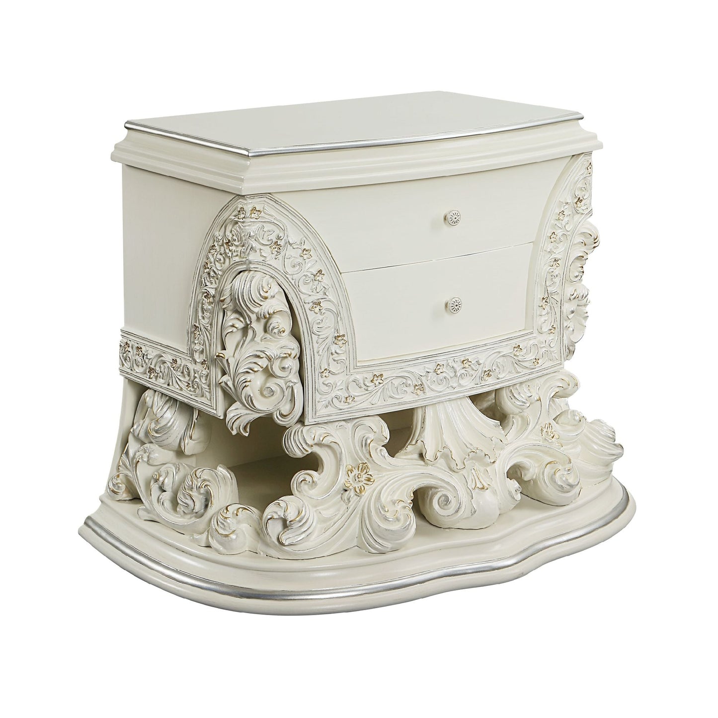 ACME Adara NIGHTSTAND Antique White Finish BD01249 - Divine Heart L.A.