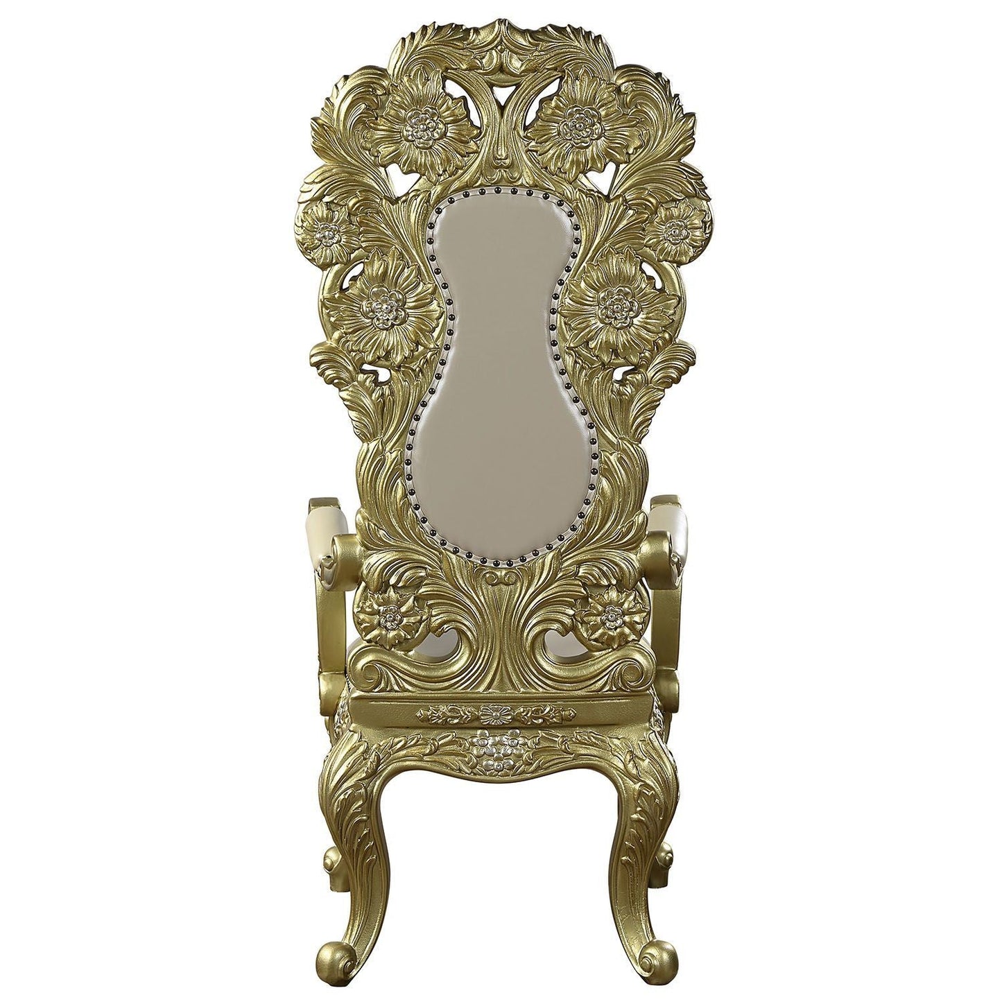 ACME Cabriole ARM CHAIR (SET - 2) Gold Finish DN01484 - Divine Heart L.A.