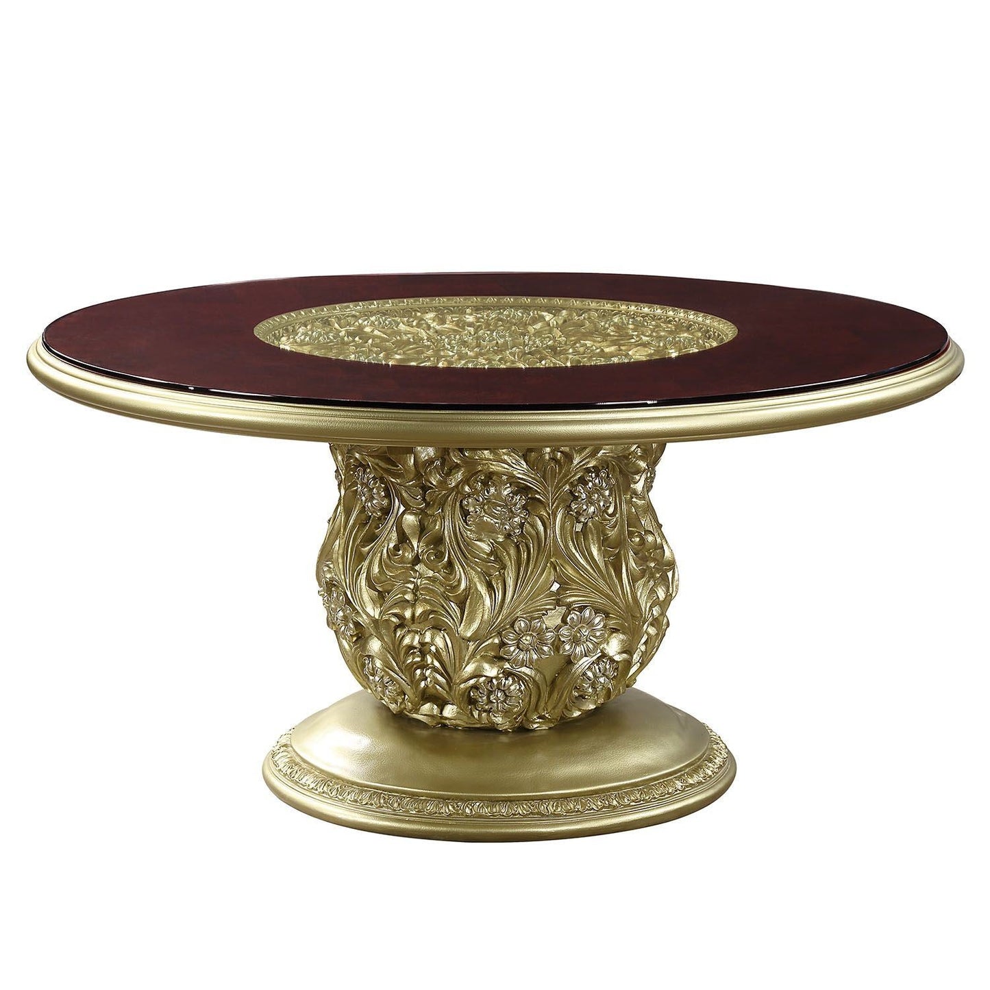 ACME Cabriole DINING TABLE Gold Finish DN01481 - Divine Heart L.A.