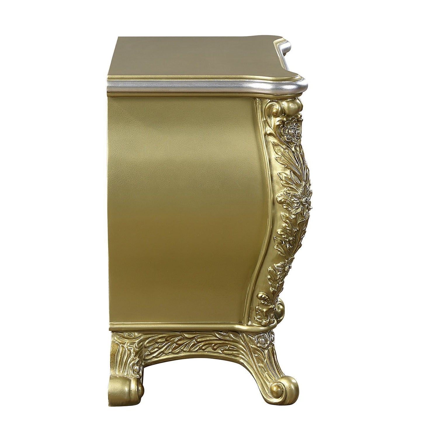 ACME Cabriole NIGHTSTAND Gold Finish BD01464 - Divine Heart L.A.