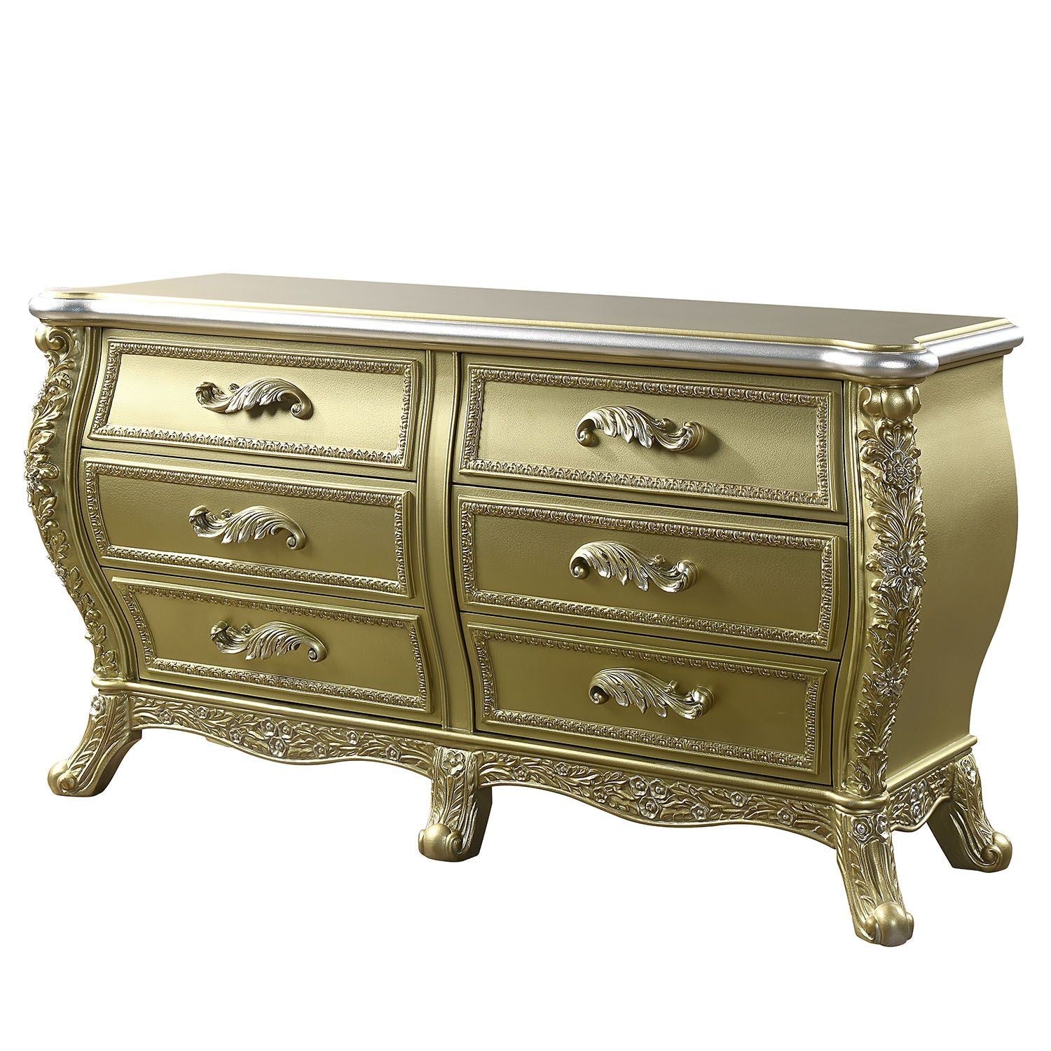 ACME Cabriole SERVER Gold Finish DN01486 - Divine Heart L.A.