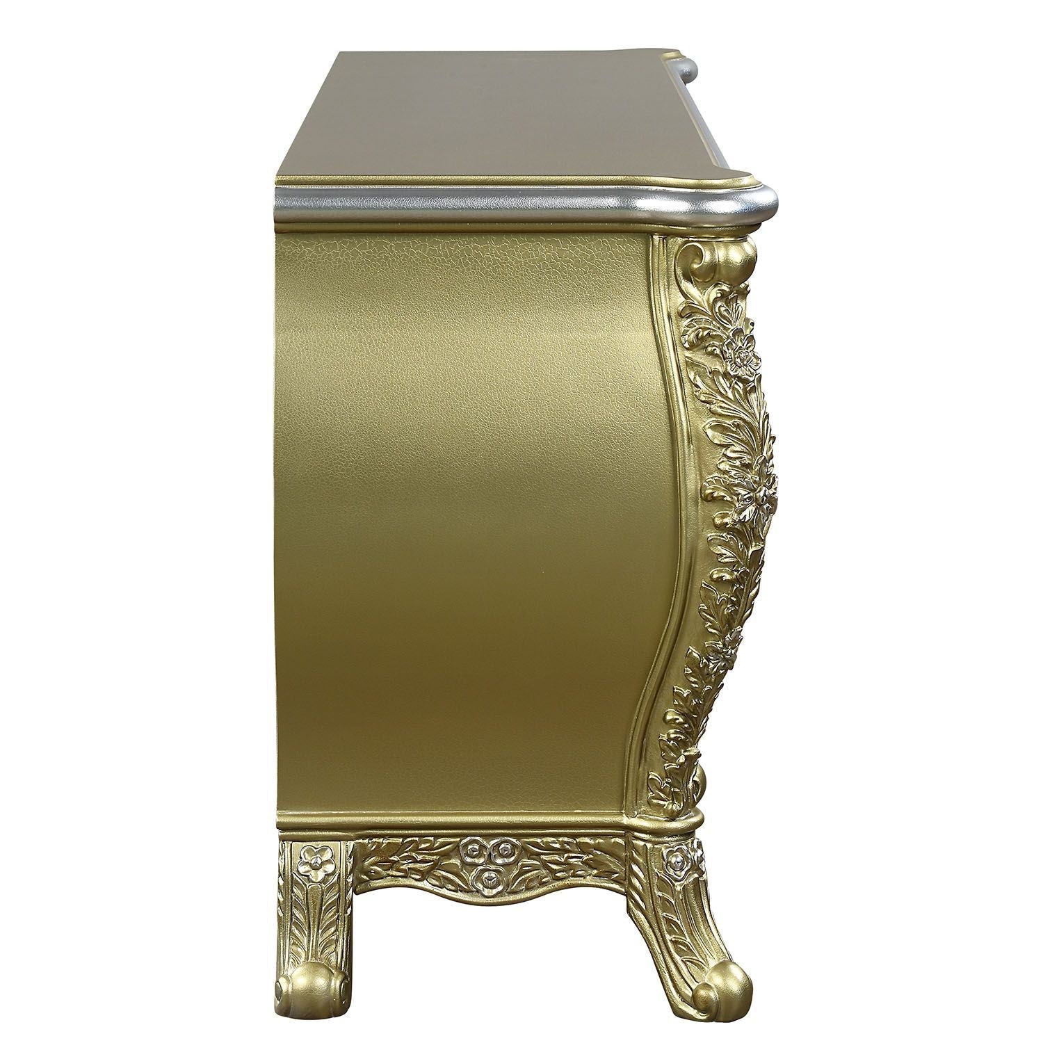 ACME Cabriole SERVER Gold Finish DN01486 - Divine Heart L.A.