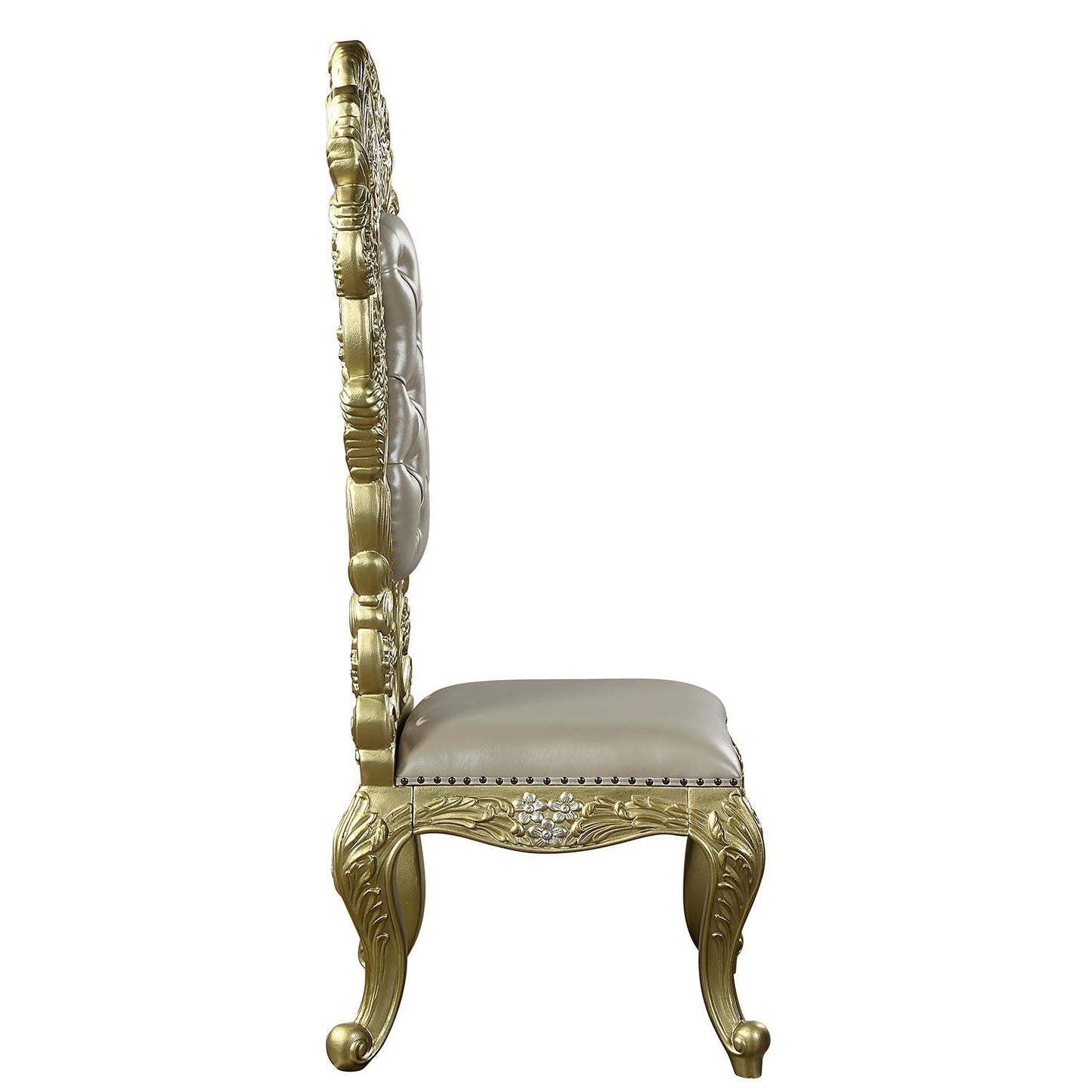 ACME Cabriole SIDE CHAIR (SET - 2) Gold Finish DN01483 - Divine Heart L.A.