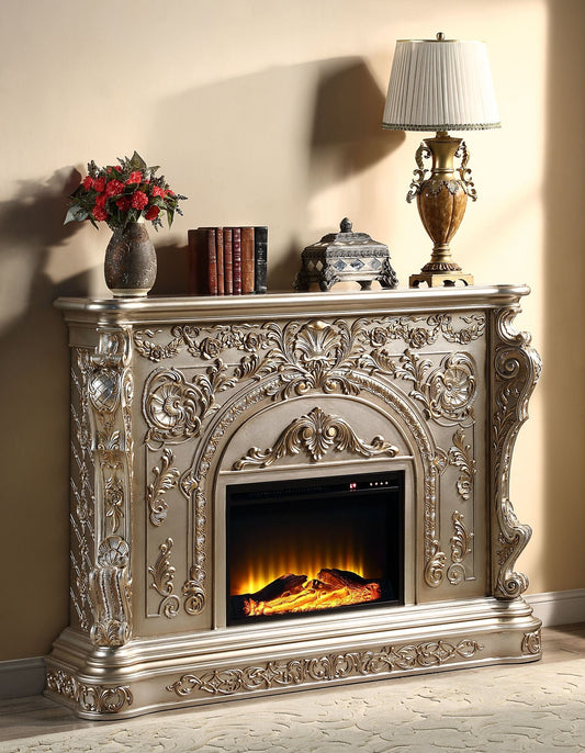 ACME Danae FIREPLACE Antique Silver & Gold Finish AC01618 - Divine Heart L.A.