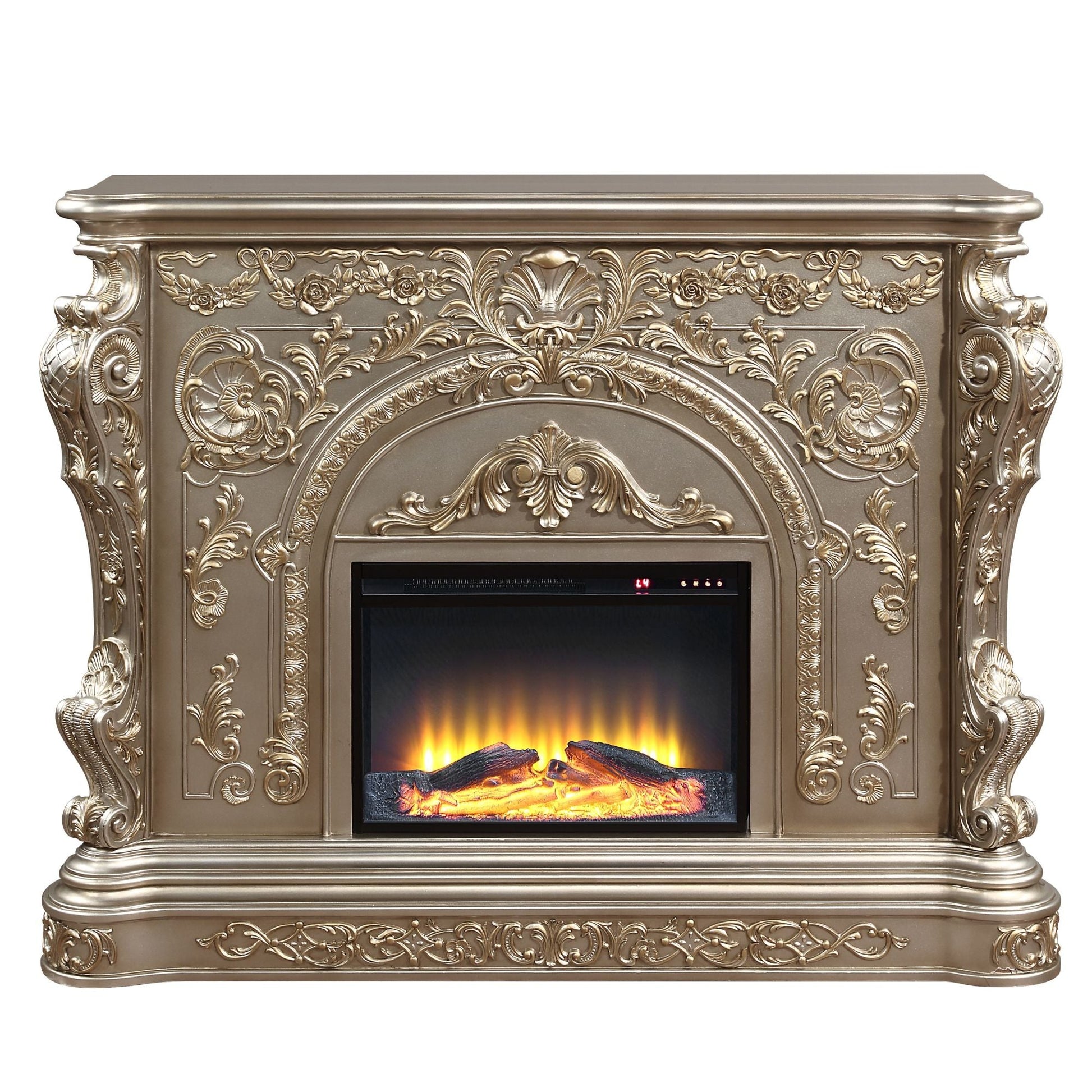 ACME Danae FIREPLACE Antique Silver & Gold Finish AC01618 - Divine Heart L.A.