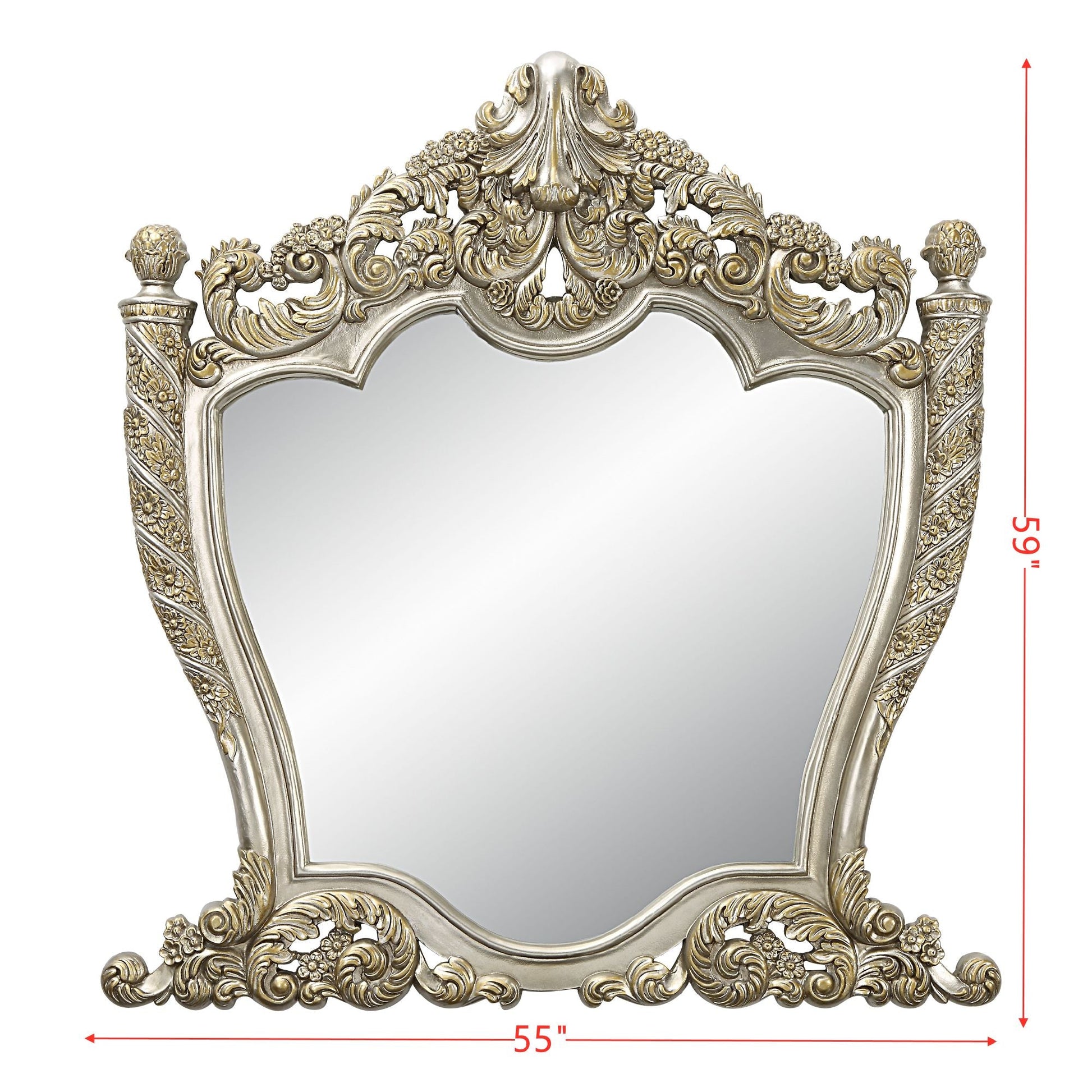 ACME Danae MIRROR Champagne & Gold Finish BD01236 - Divine Heart L.A.