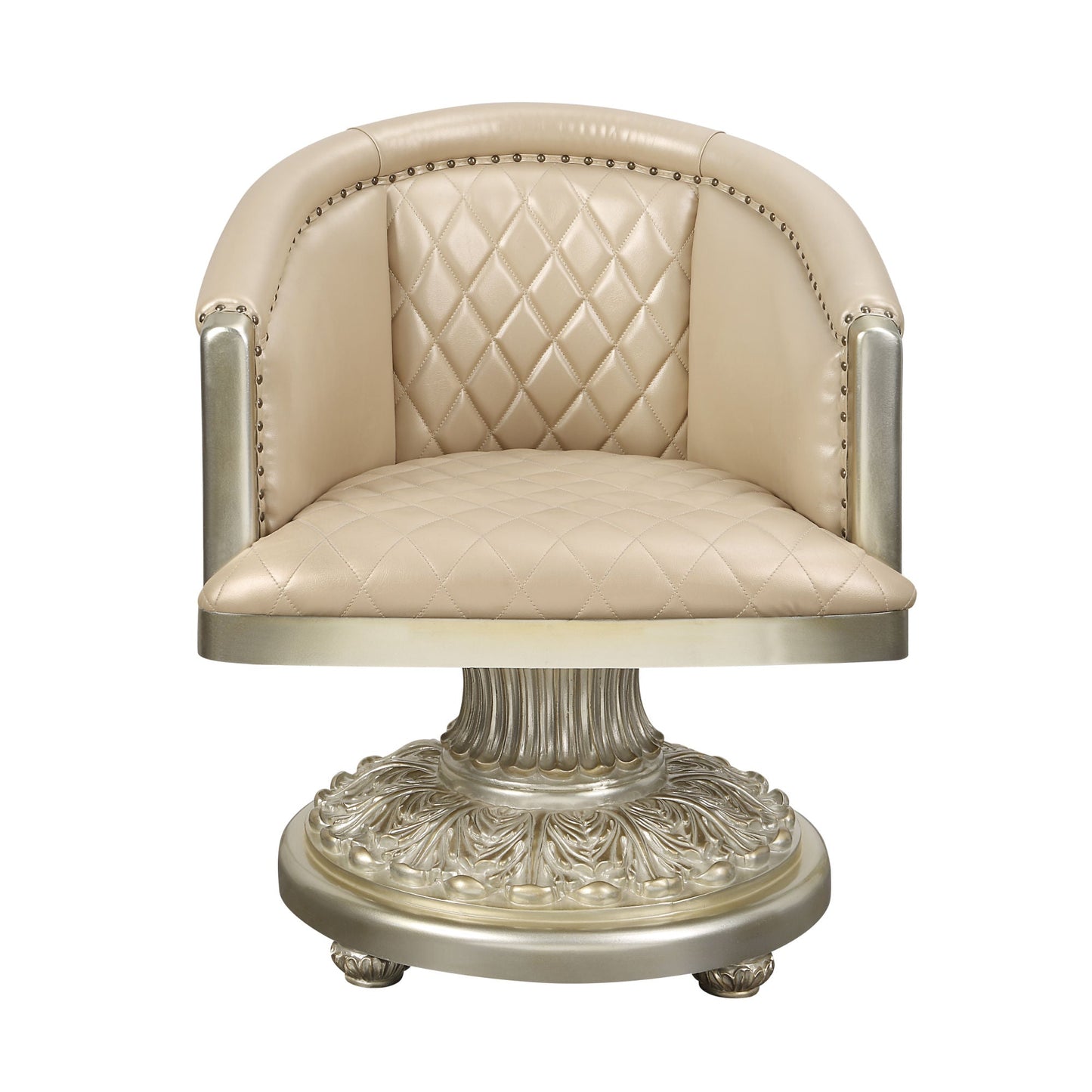 ACME Sorina ARM CHAIR PU & Antique Gold Finish DN01220 - Divine Heart L.A.