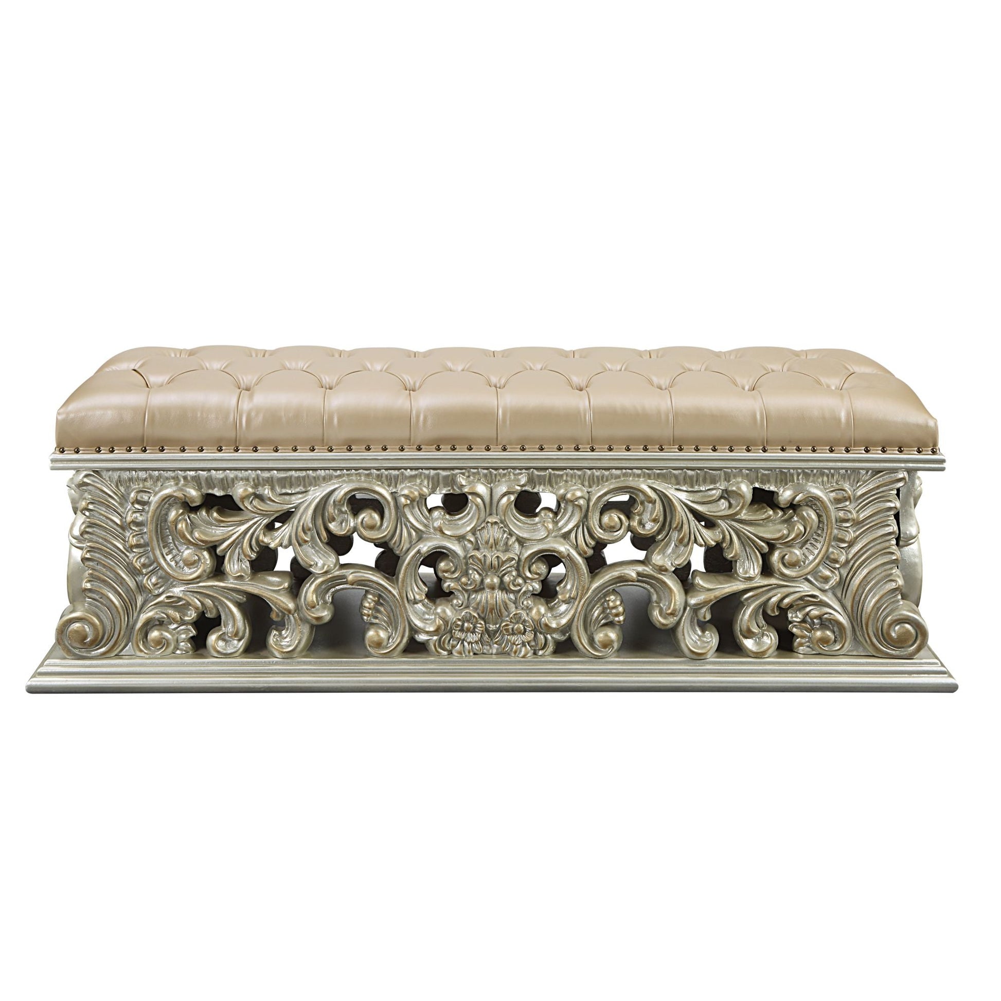 ACME Sorina BENCH Antique Gold Finish BD01246 - Divine Heart L.A.