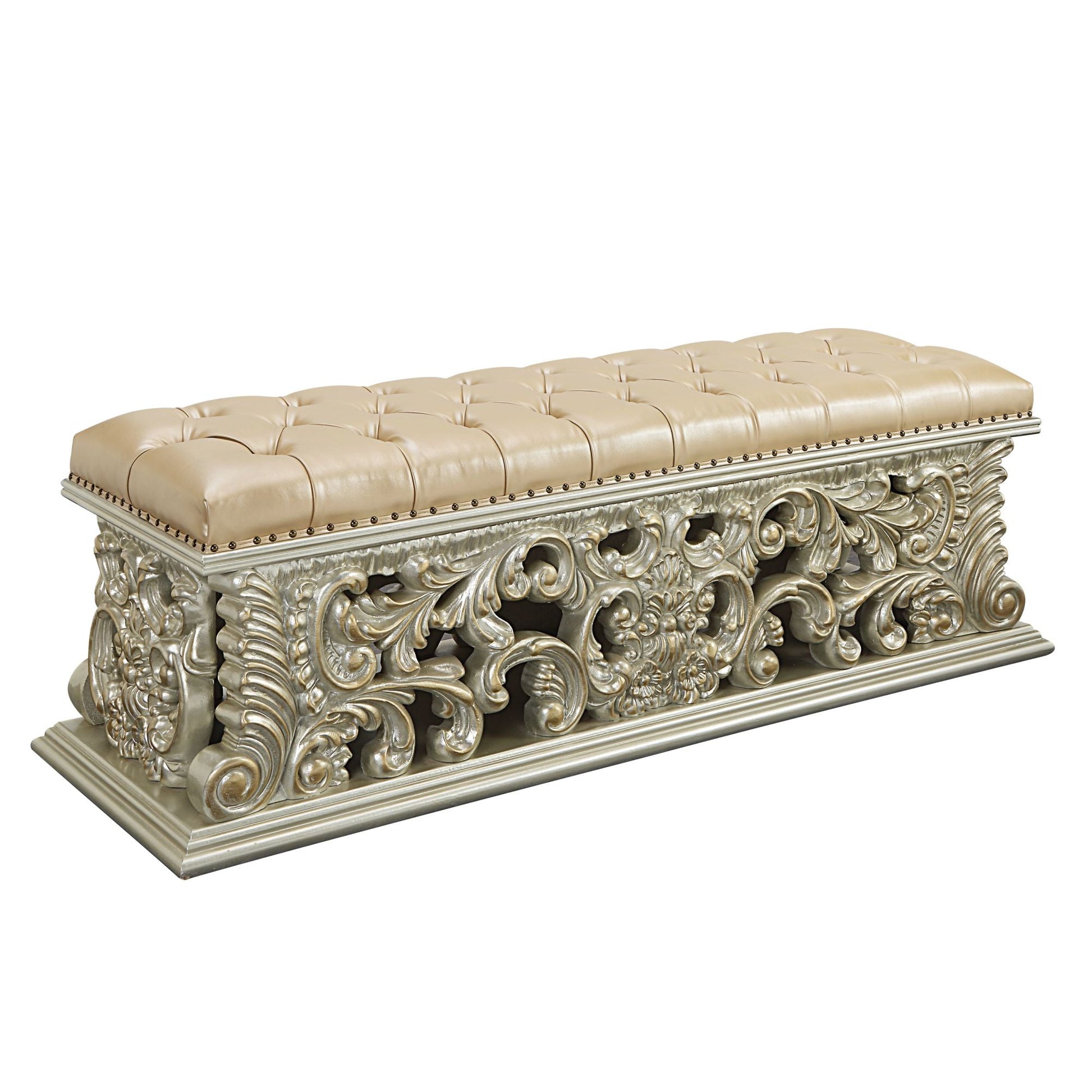 ACME Sorina BENCH Antique Gold Finish BD01246 - Divine Heart L.A.