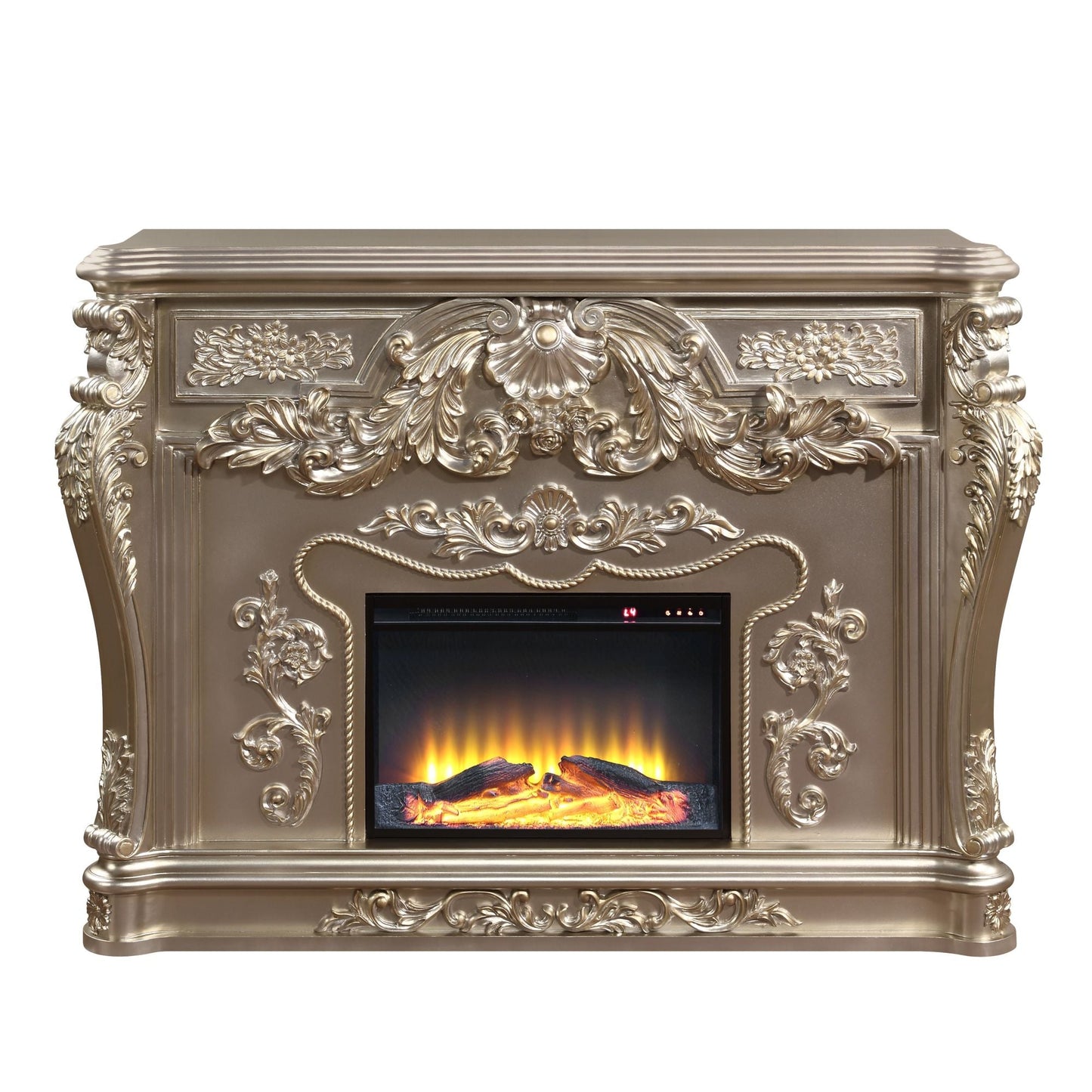 ACME Sorina FIREPLACE Silver & Gold Finish AC01619 - Divine Heart L.A.