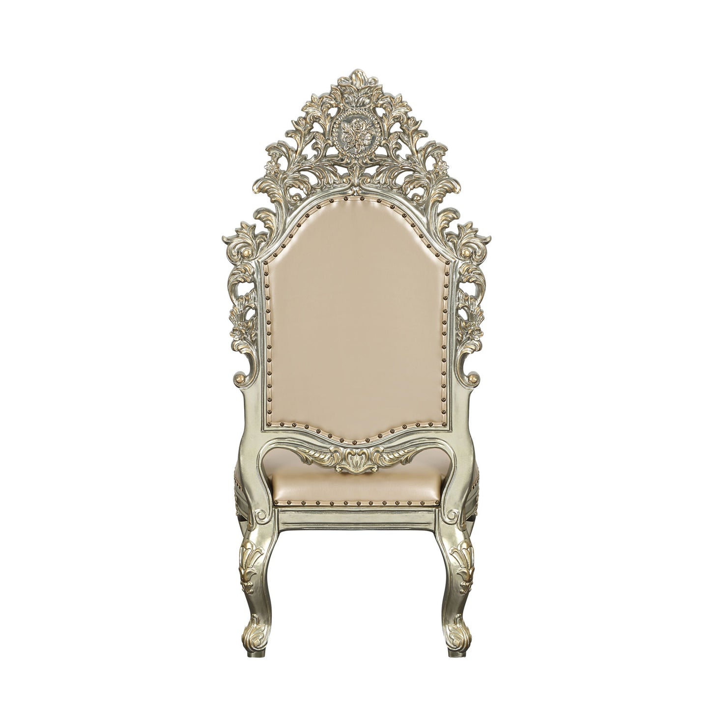 ACME Sorina SIDE CHAIR (SET-2) PU & Antique Gold Finish DN01209 - Divine Heart L.A.